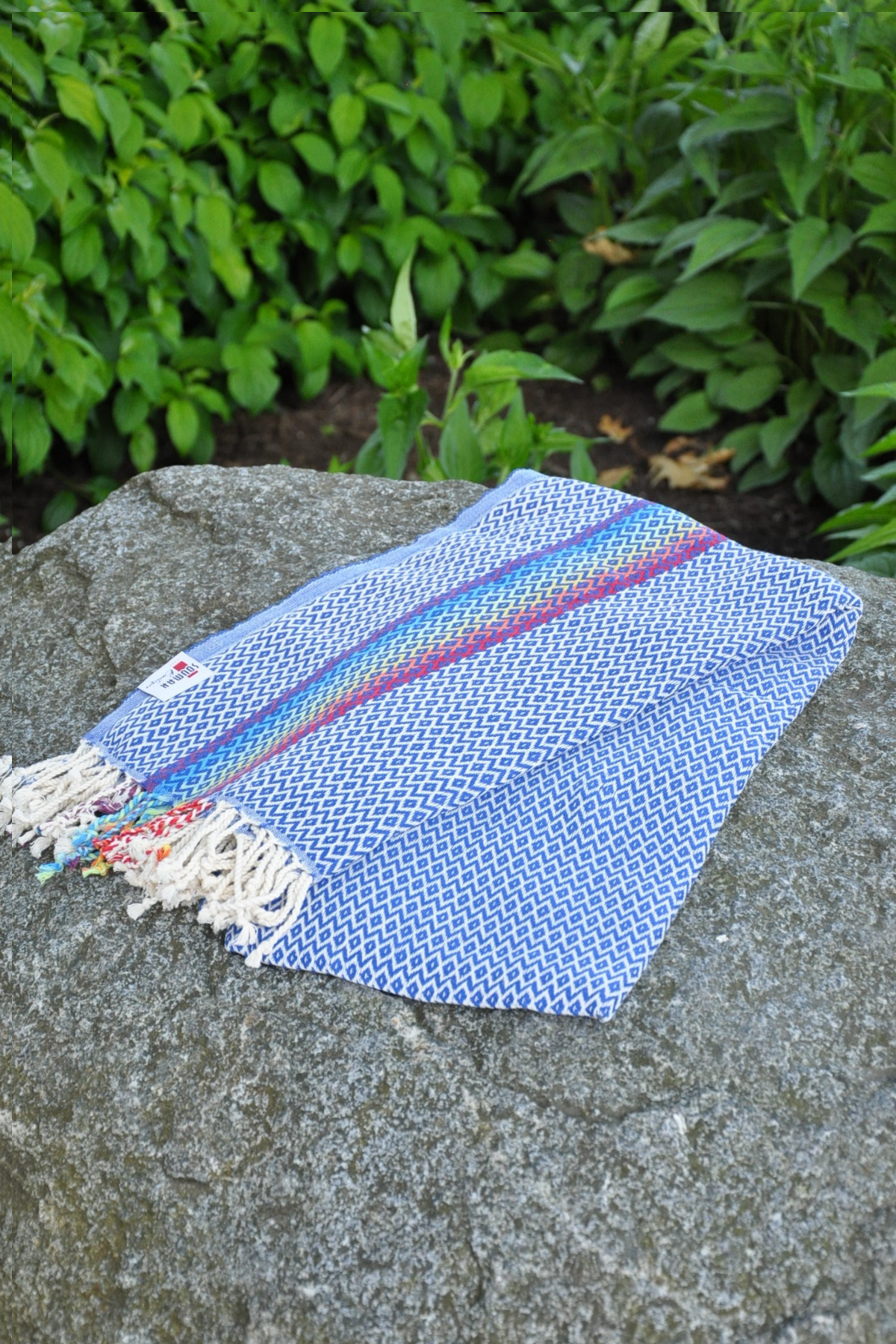 Rainbow Blue Turkish Towel