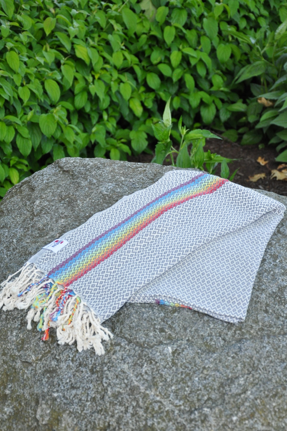 Rainbow Grey Turkish Towel