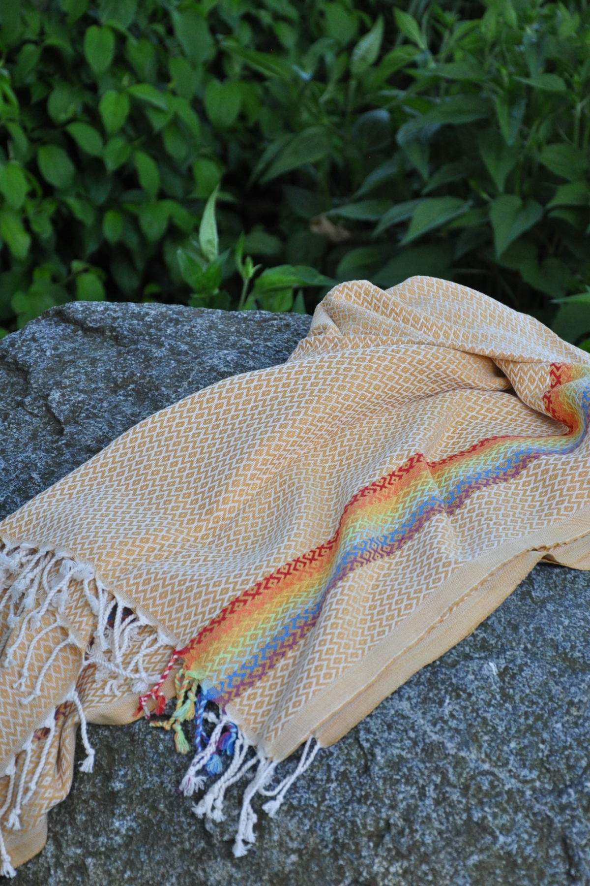 Rainbow Mustard Turkish Towel