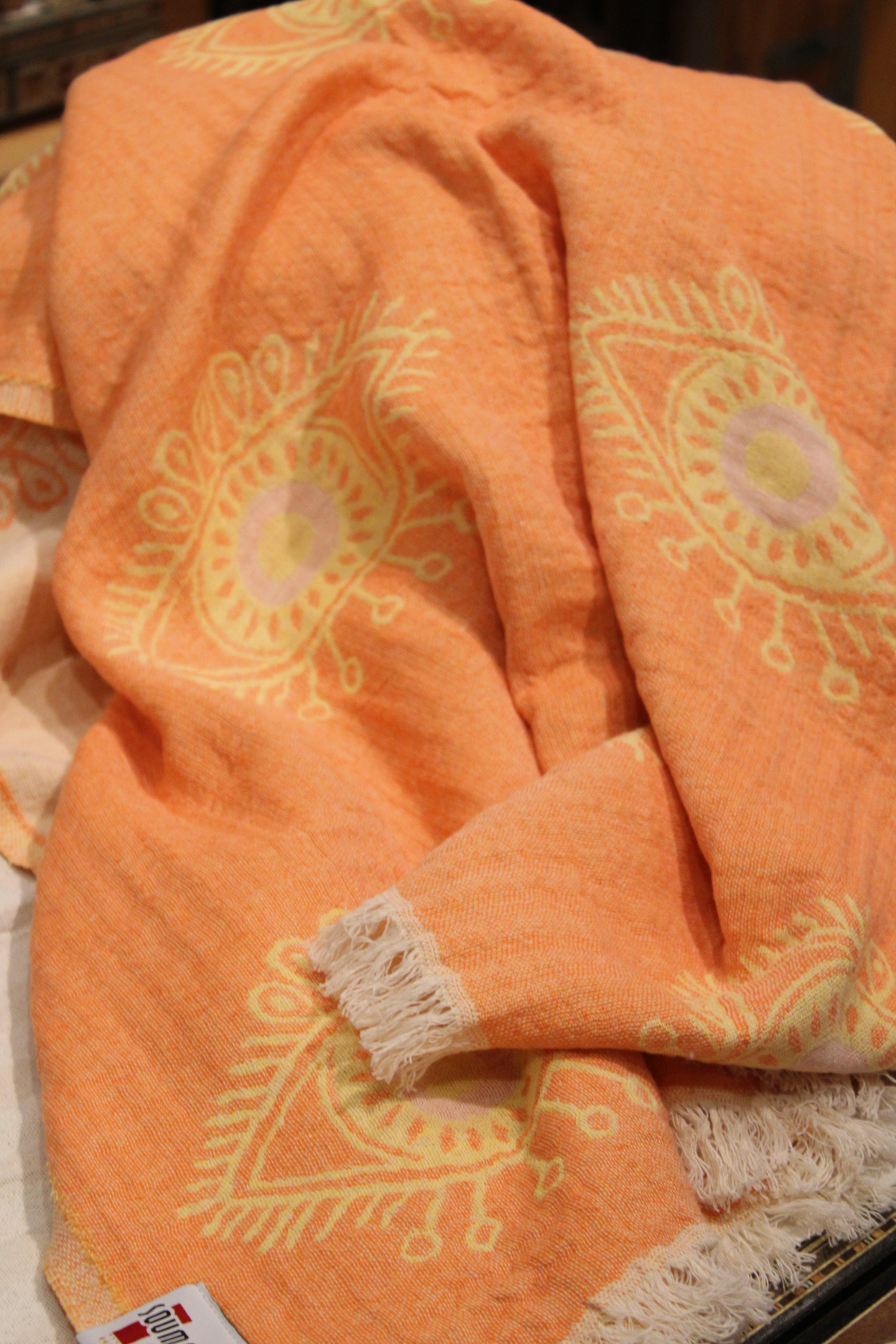 Protection Eye Turkish Towel-Orange