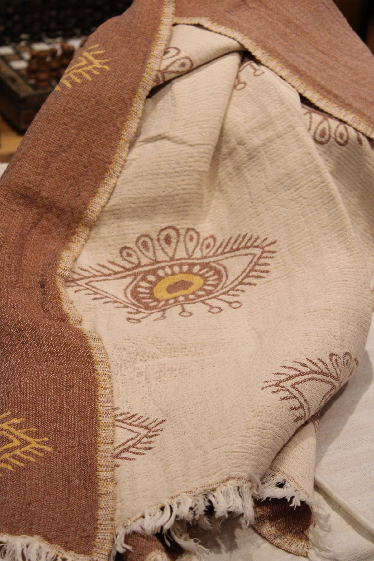 Protection Eye Turkish Towel-Chestnut