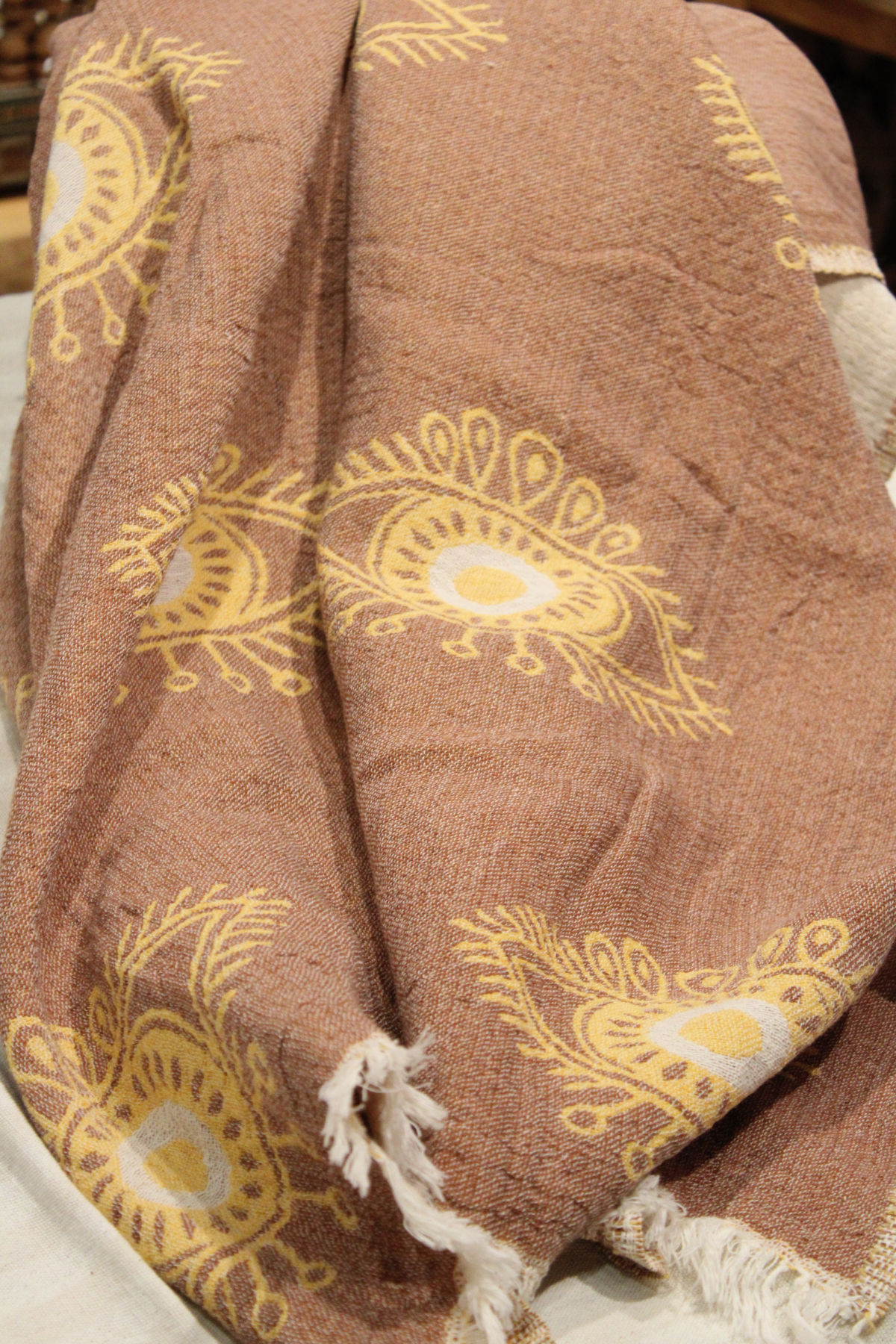 Protection Eye Turkish Towel-Chestnut