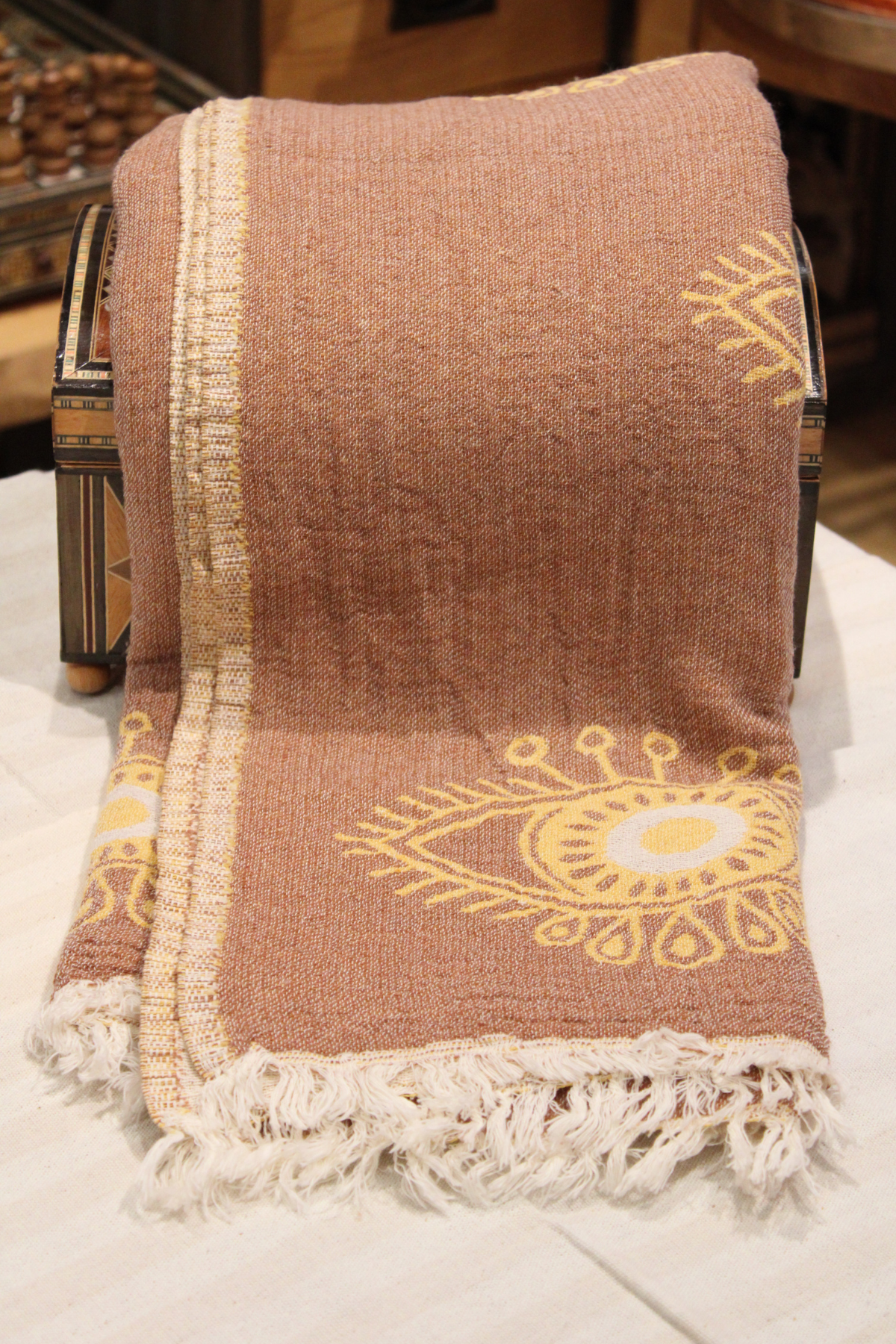 Protection Eye Turkish Towel-Chestnut