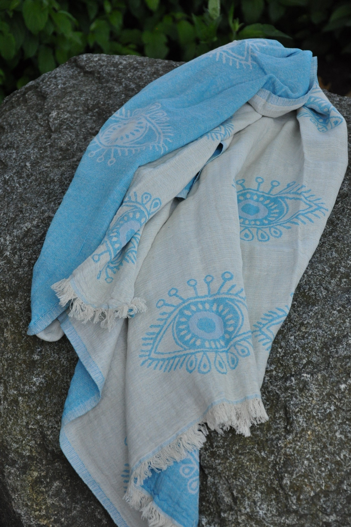 Protection Eye Baby Blue Turkish Towel