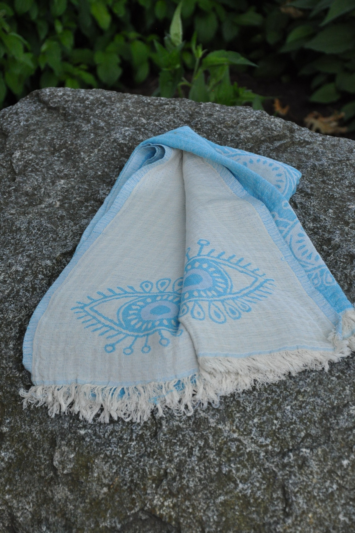 Protection Eye Baby Blue Turkish Towel