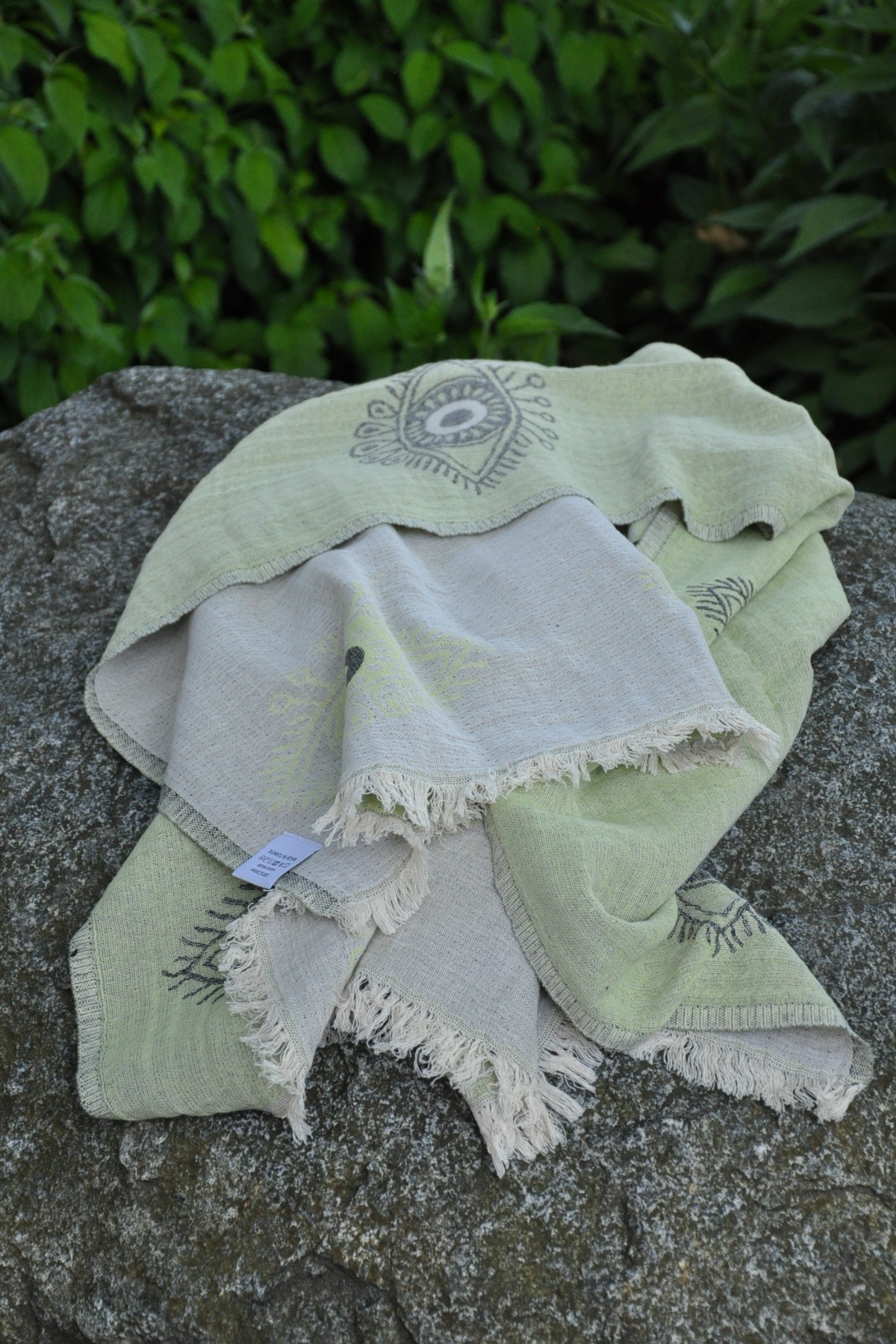Protection Eye Light Green Turkish Towel