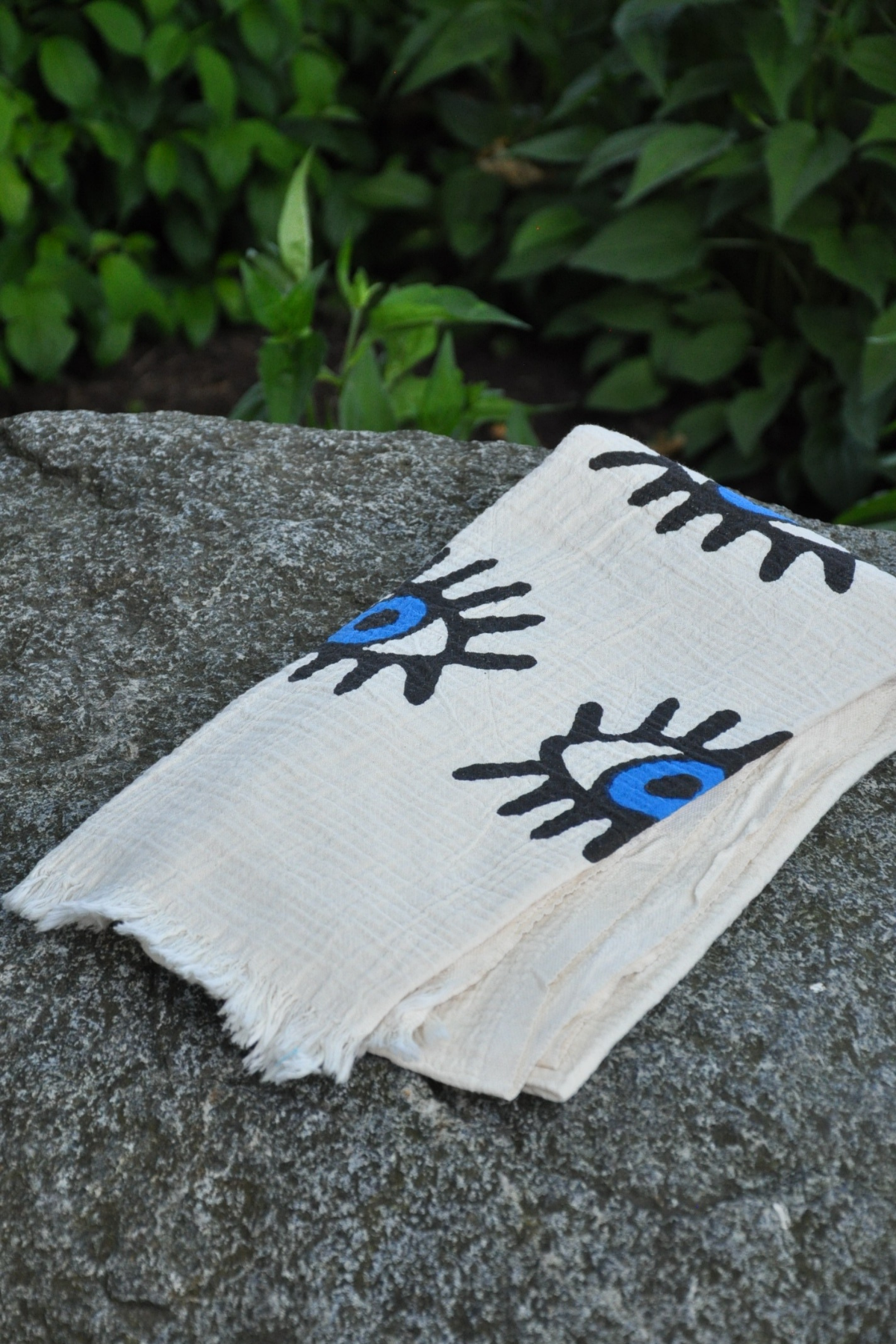 Protection Eye White Turkish Towel