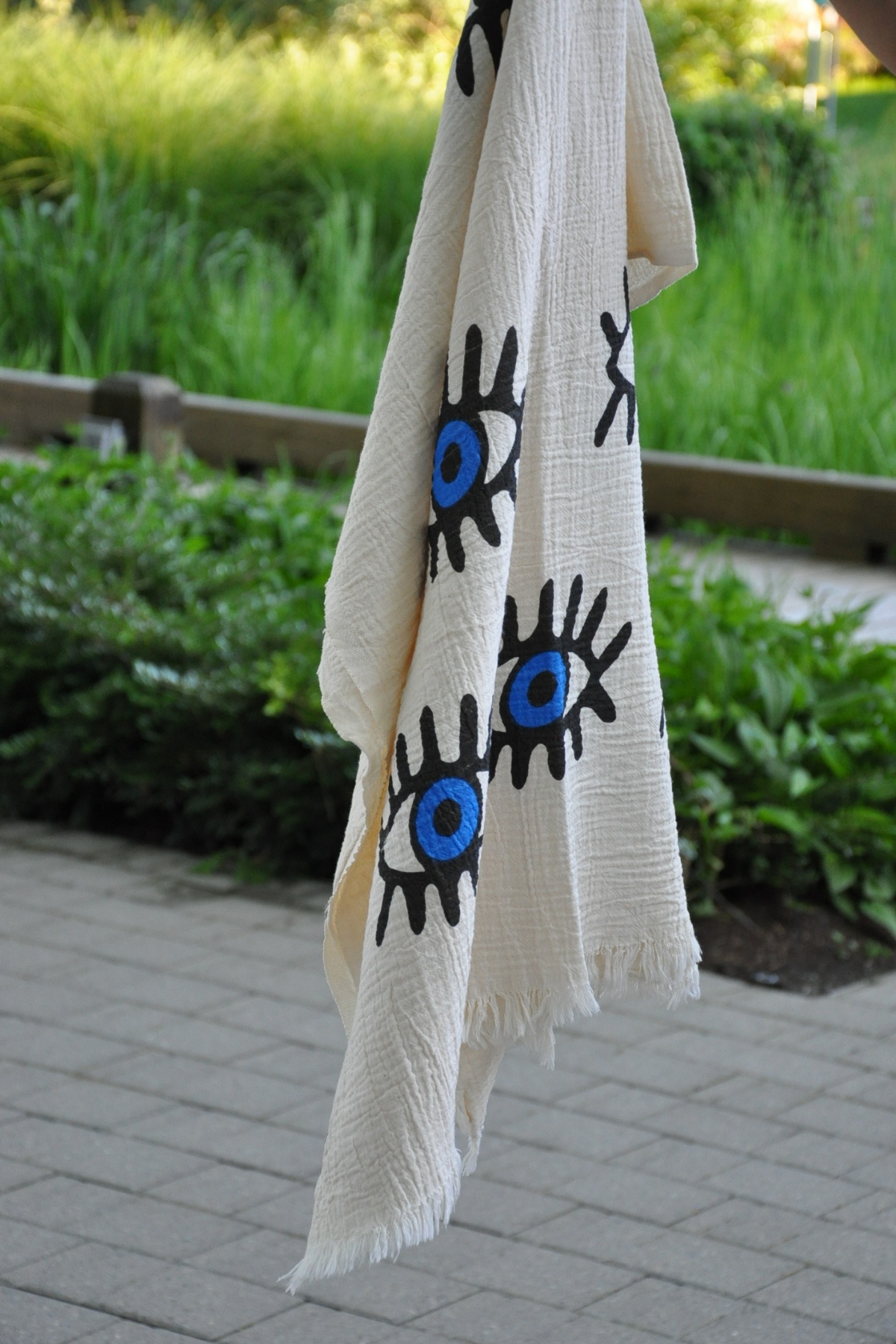 Protection Eye White Turkish Towel