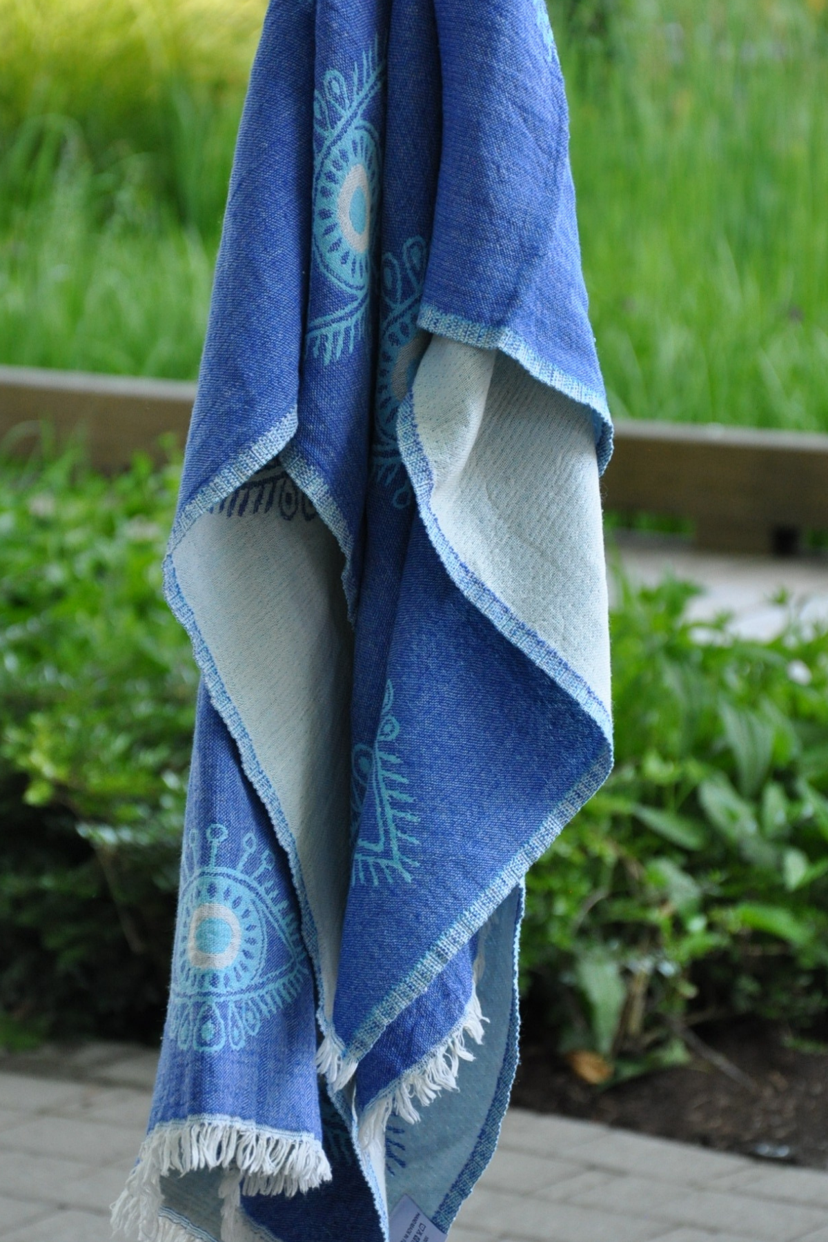 Protection Eye Navy Blue Turkish Towel