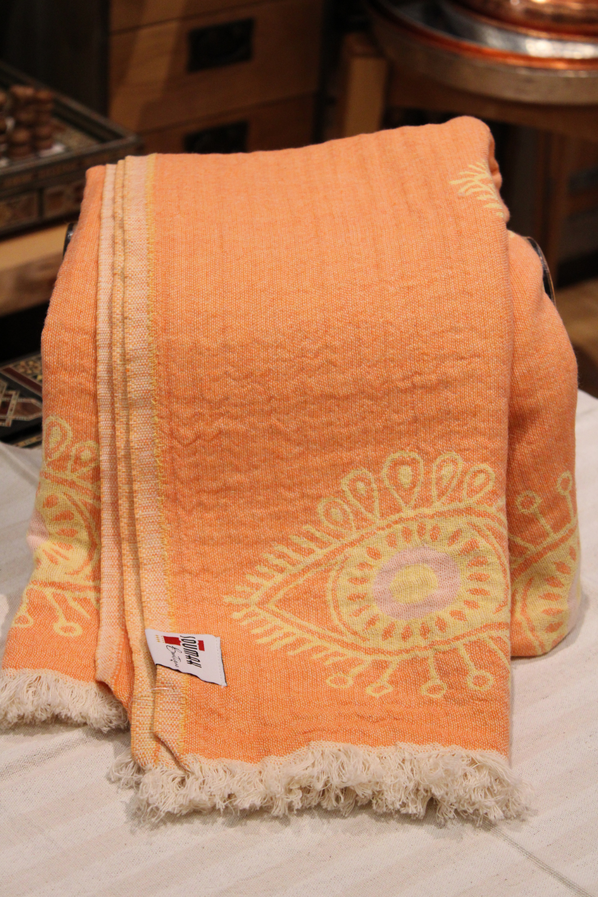 Protection Eye Turkish Towel-Orange