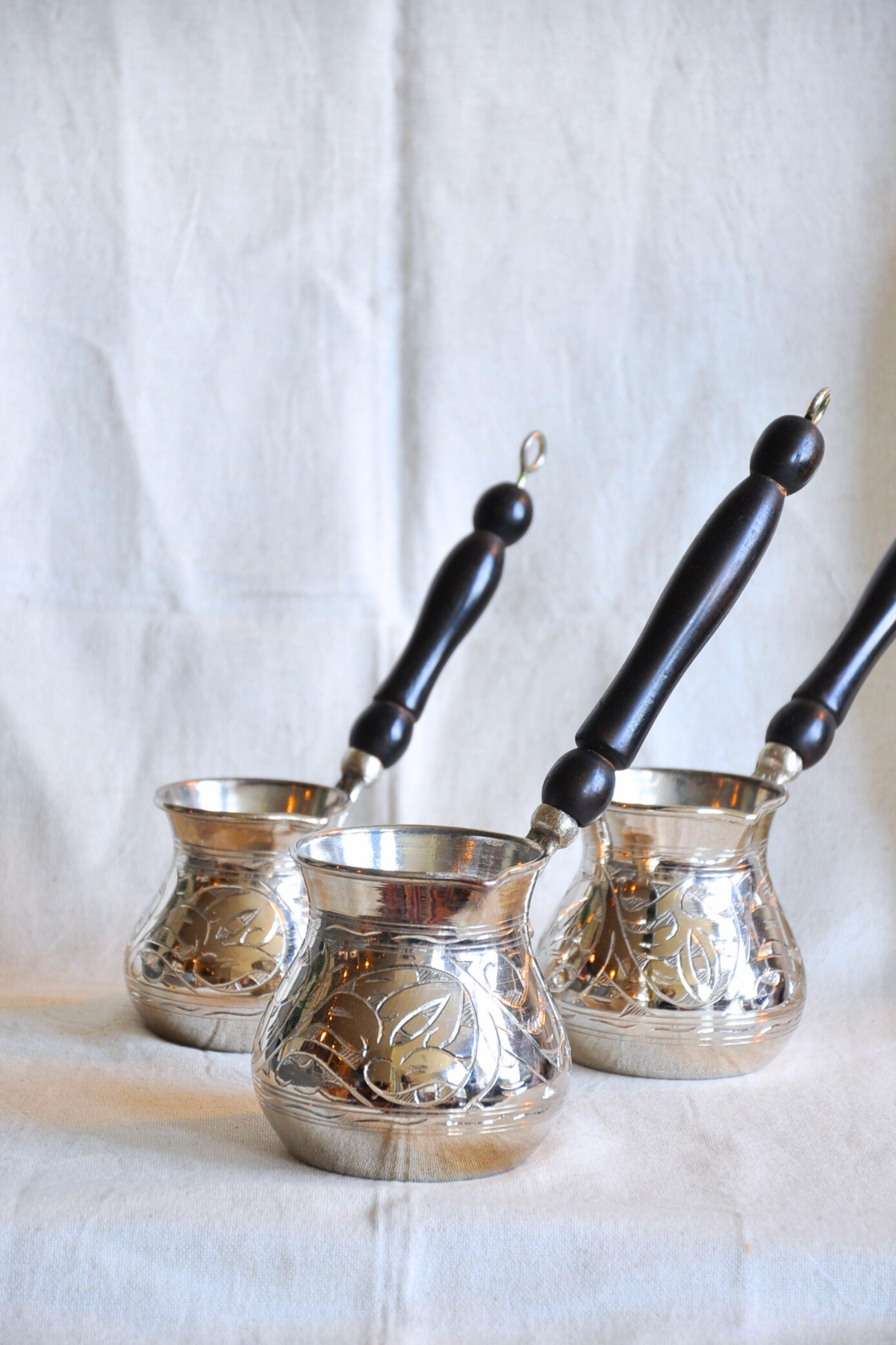 Antic Cezve Coffee Pot-Silver Colour