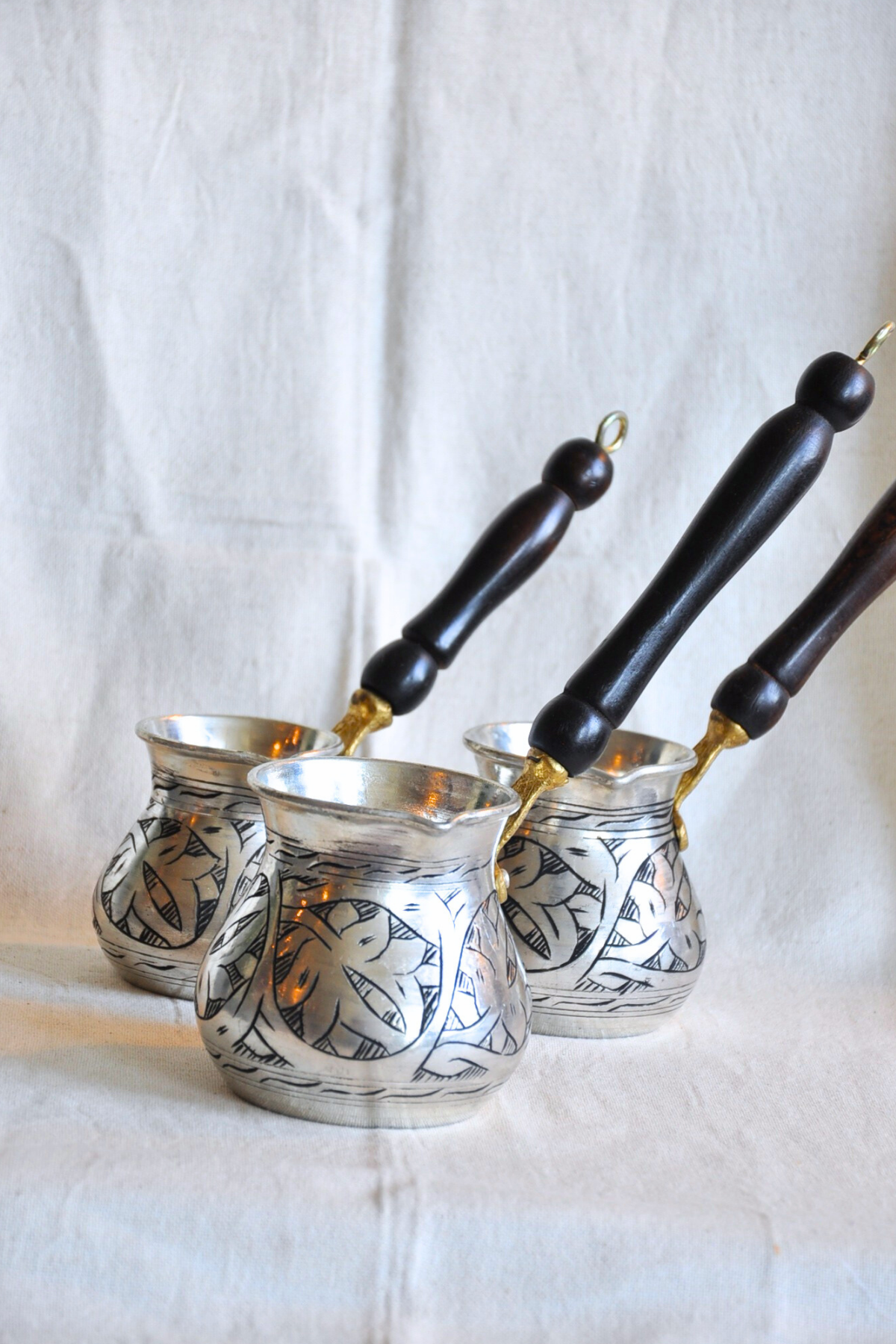 Timless Cezve Coffee Pot-Silver Colour