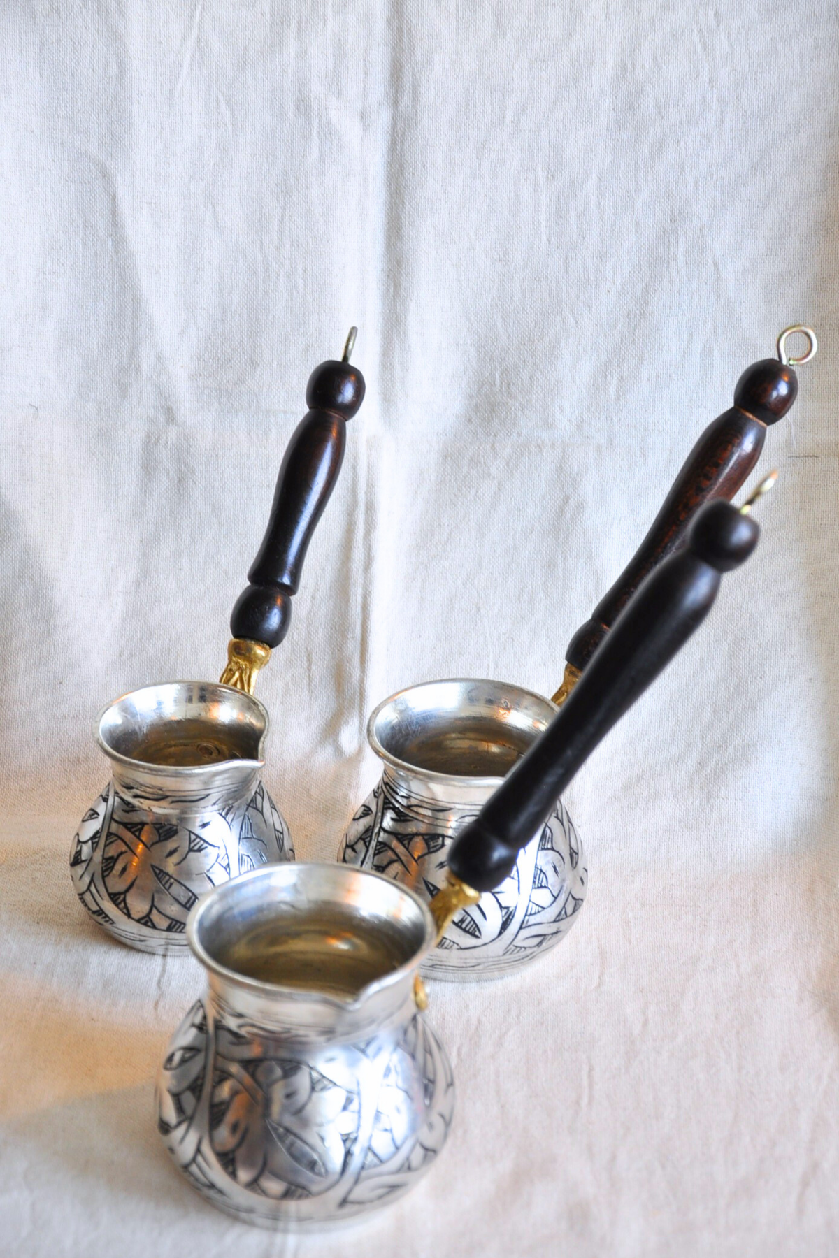 Timless Cezve Coffee Pot-Silver Colour