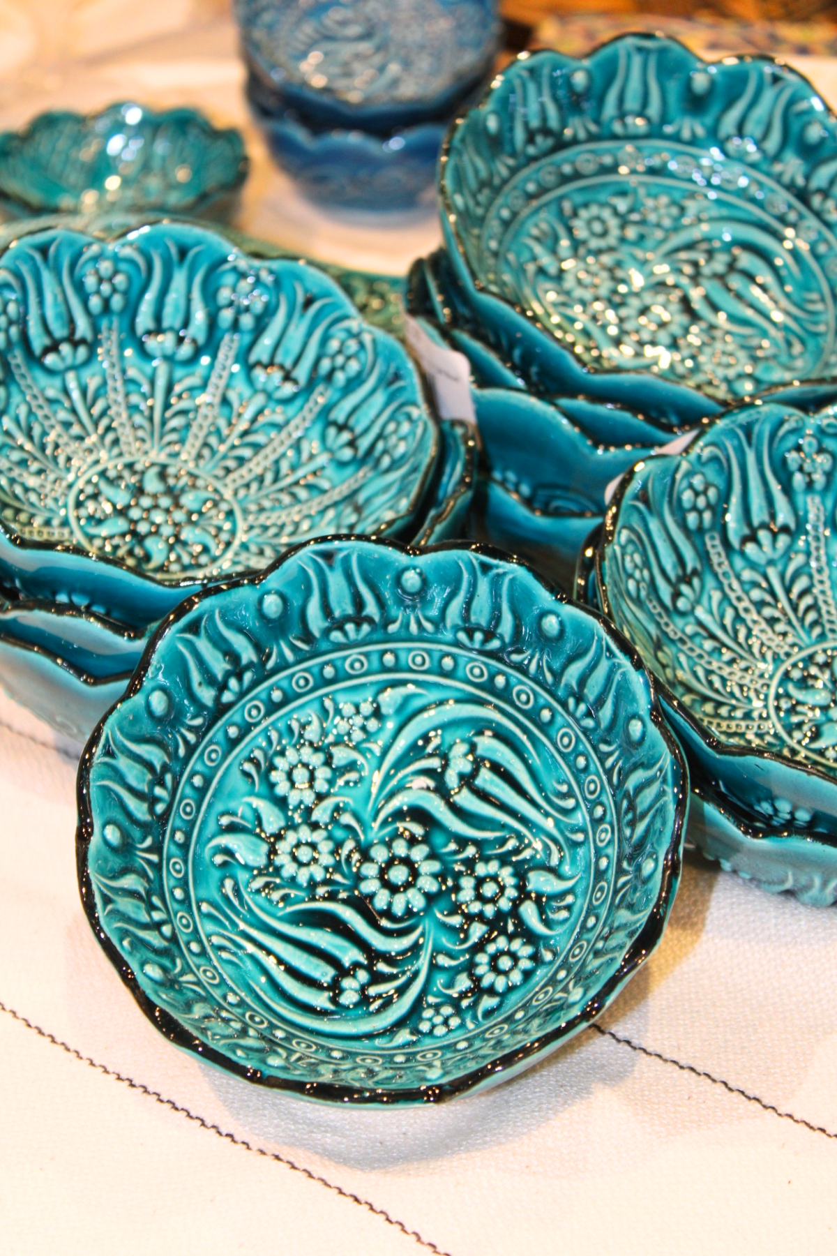 Turquoise Ceramic Bowls- 12 cm