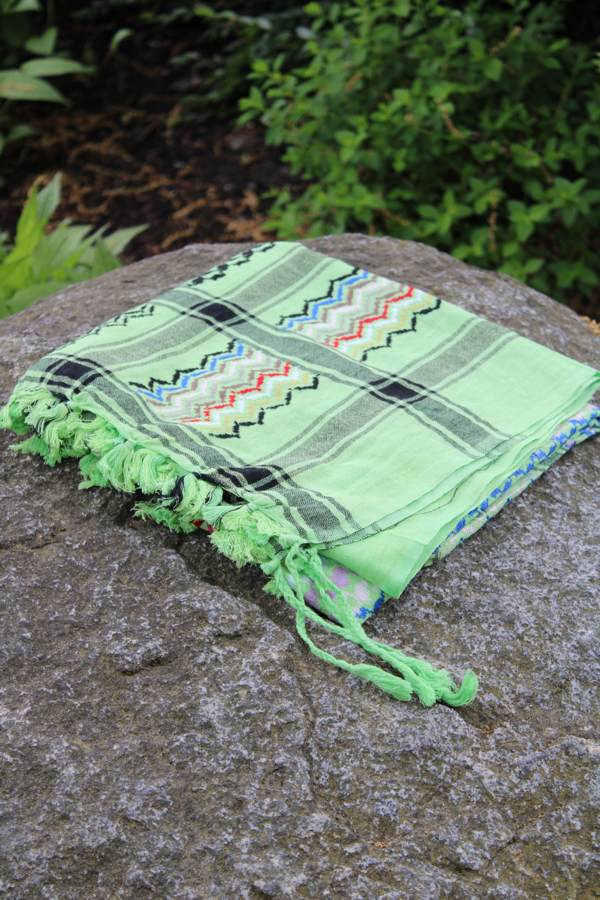 Emerald Green Premium Cotton Keffiyeh Scarf