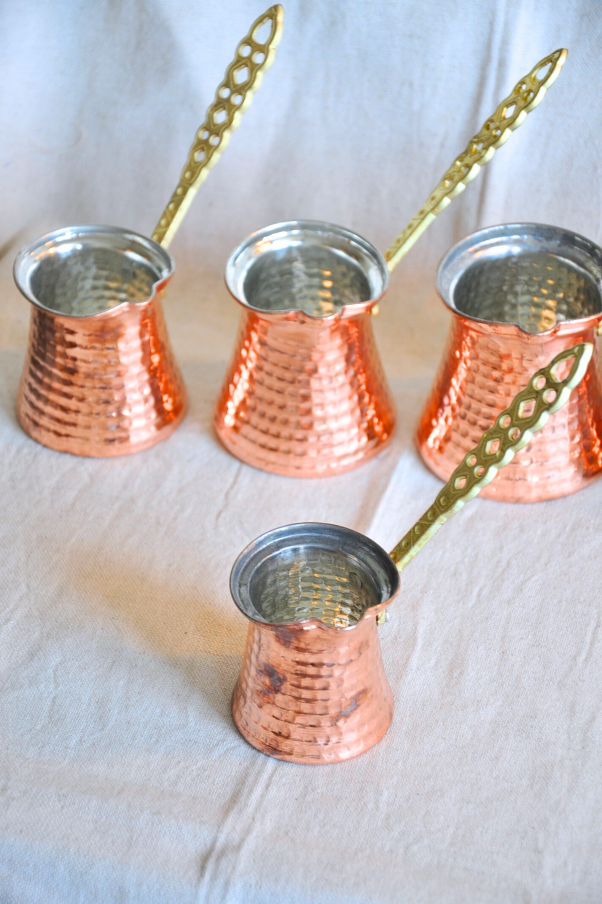Classic Cezve Copper Coffee Pot-Bronze Colour