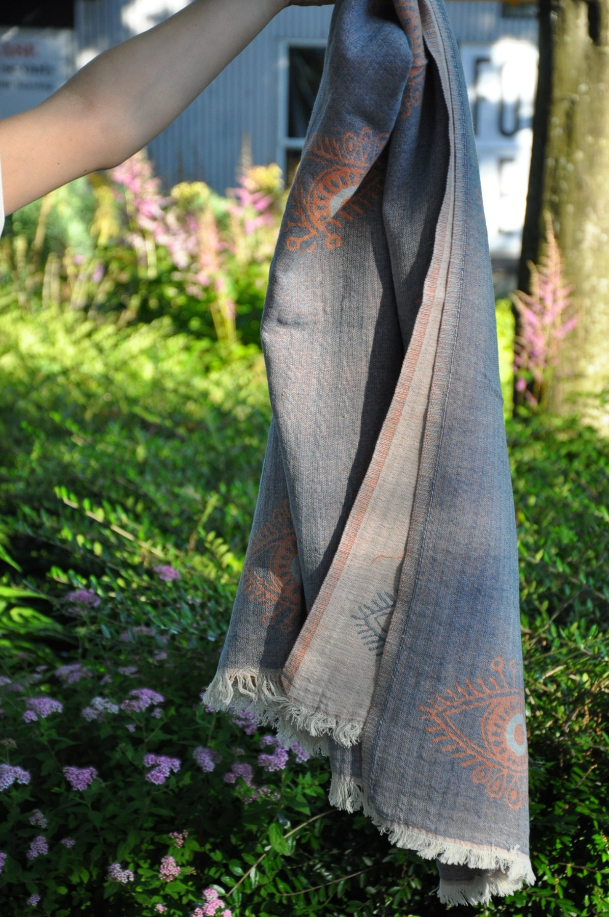 Protection Eye Grey with Orange Eye  Turkish Towel