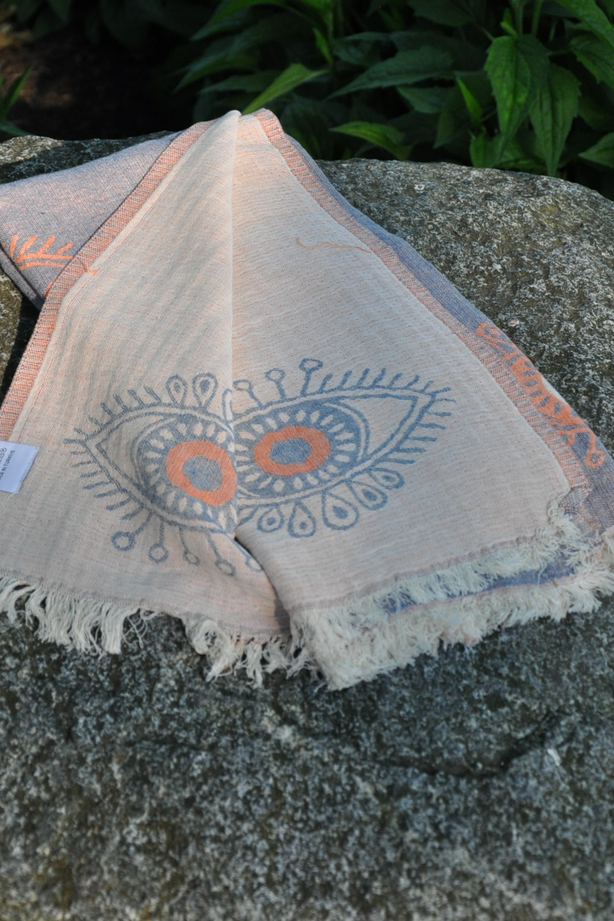 Protection Eye Grey with Orange Eye  Turkish Towel