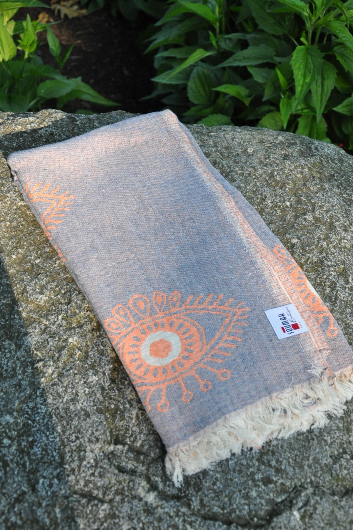Protection Eye Grey with Orange Eye  Turkish Towel