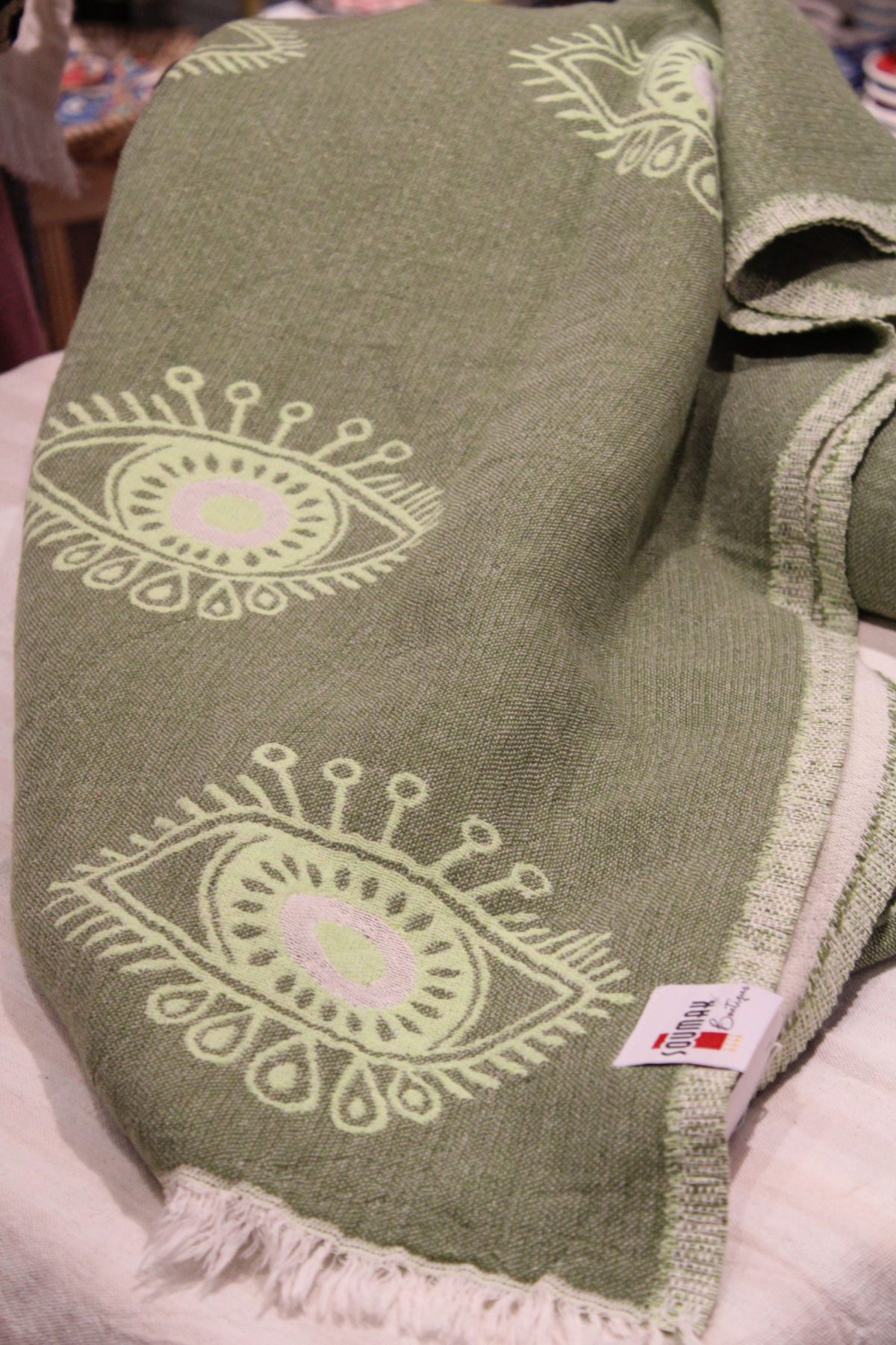 Protection Eye Green Tea Turkish Towel