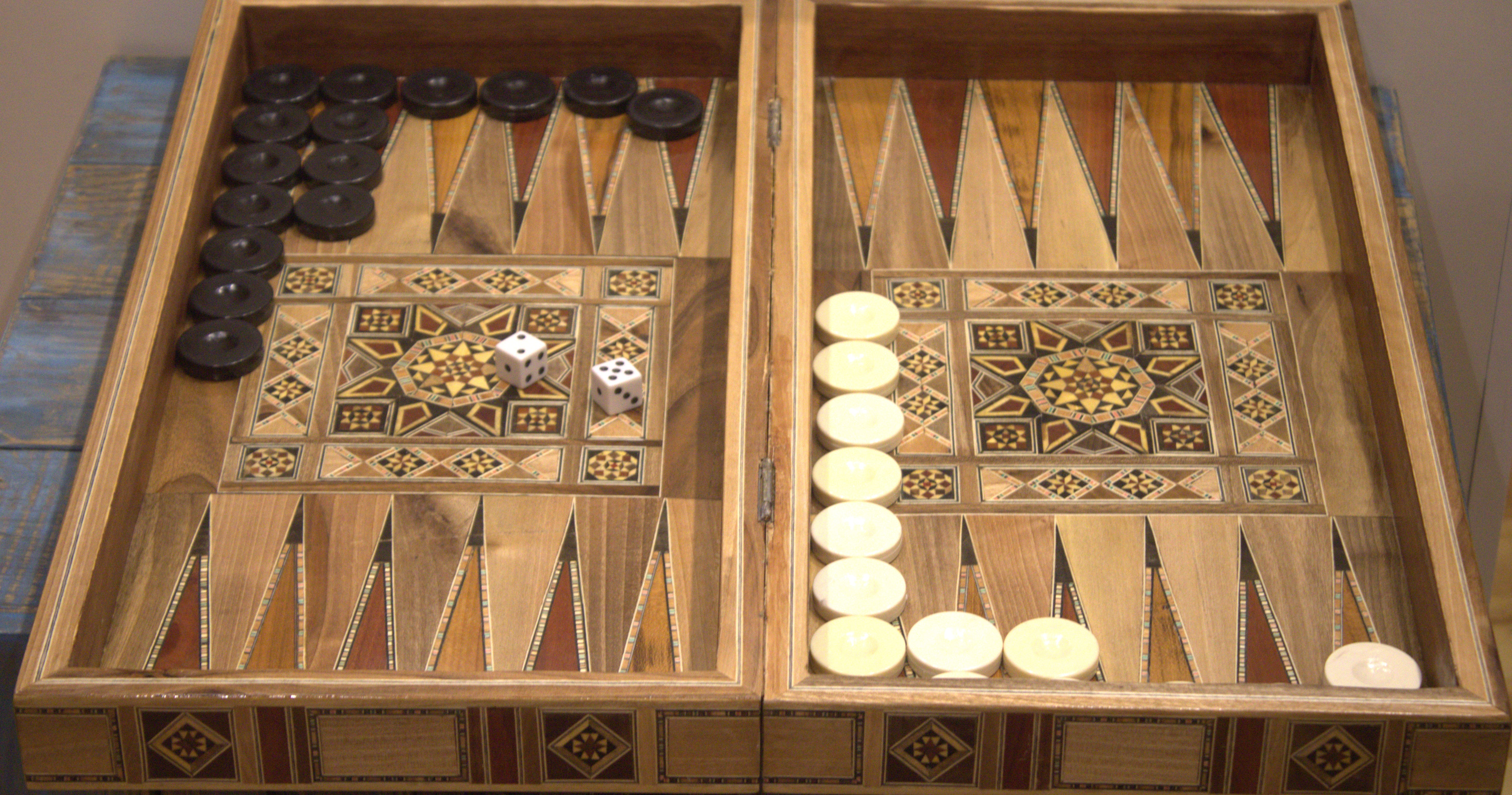 Sadaf Syrian Mosaic Backgammon & Chess Board