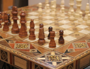 Sadaf Syrian Mosaic Backgammon & Chess Board