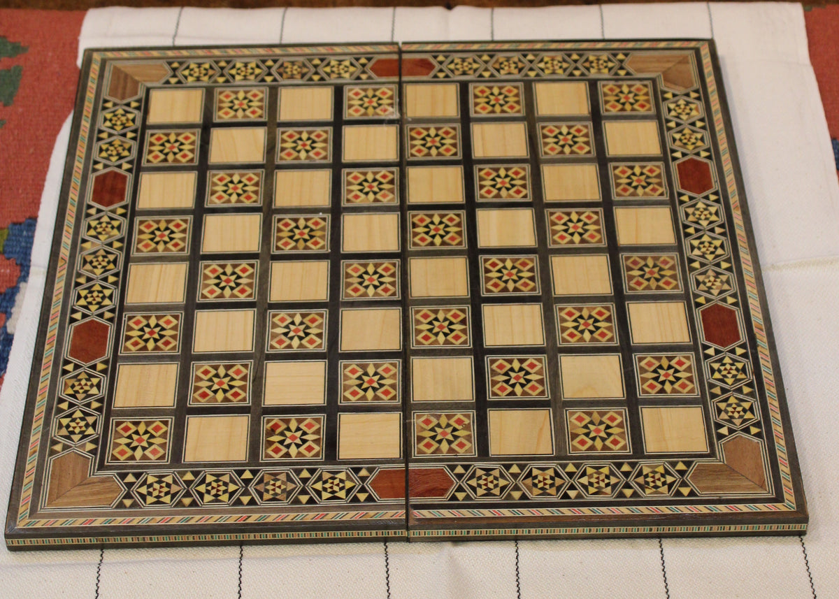 Wajd Syrian Mosaic Chess & Playing Cards Board