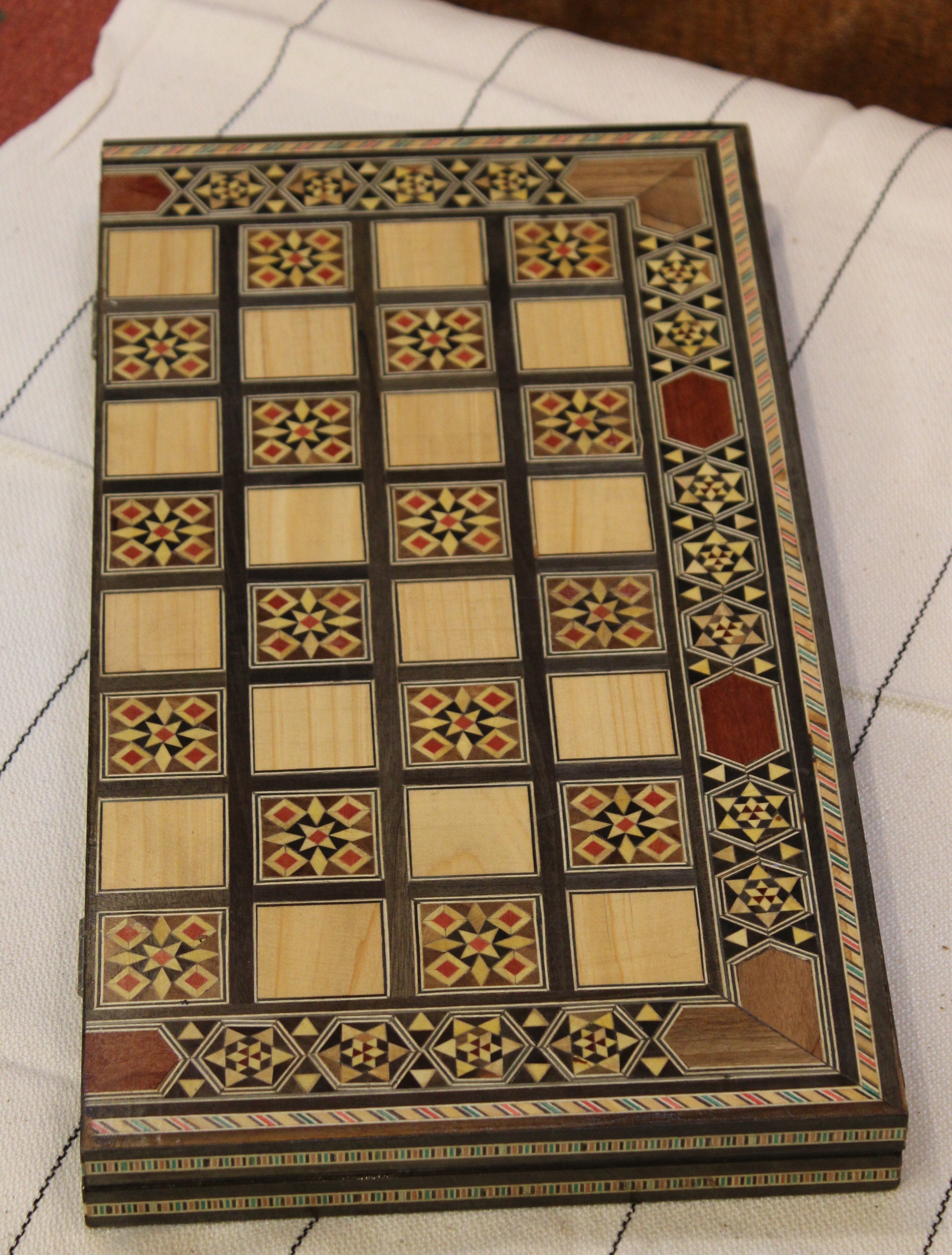 Wajd Syrian Mosaic Chess & Playing Cards Board