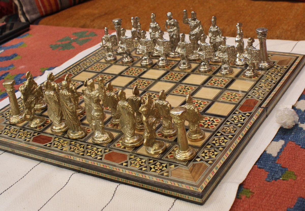 Wajd Syrian Mosaic Chess & Playing Cards Board