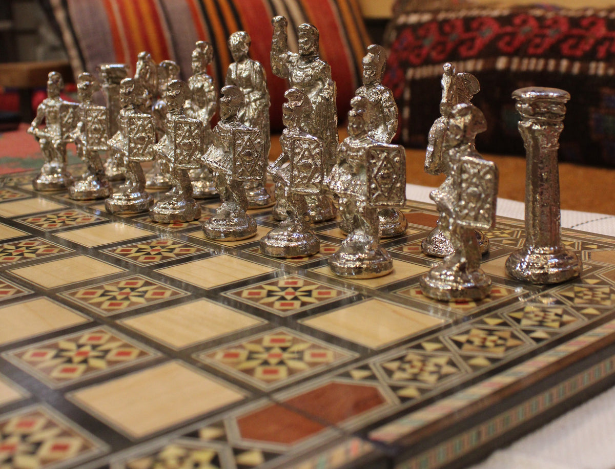 Wajd Syrian Mosaic Chess & Playing Cards Board