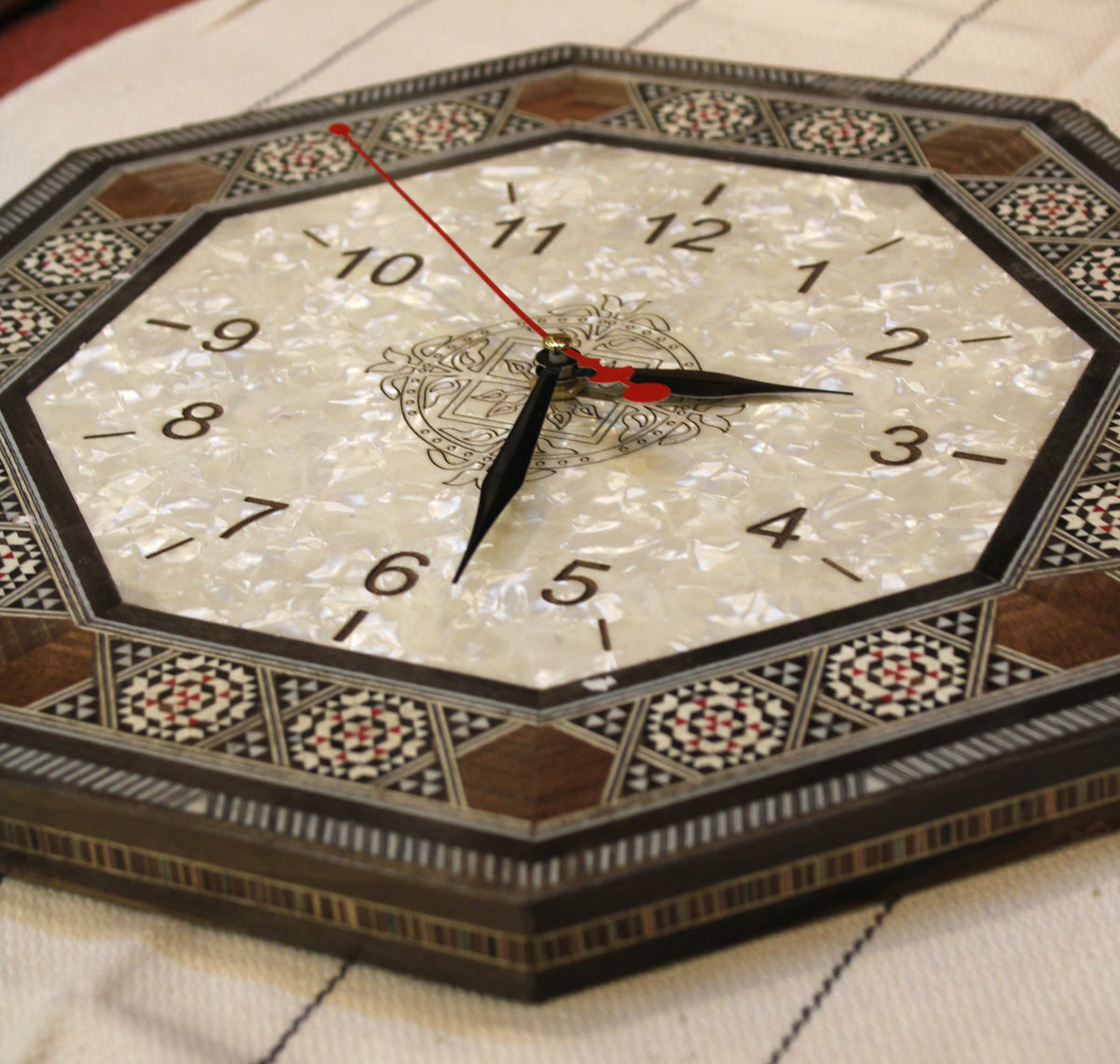 Mediterranean Syrian Mosaic Clock