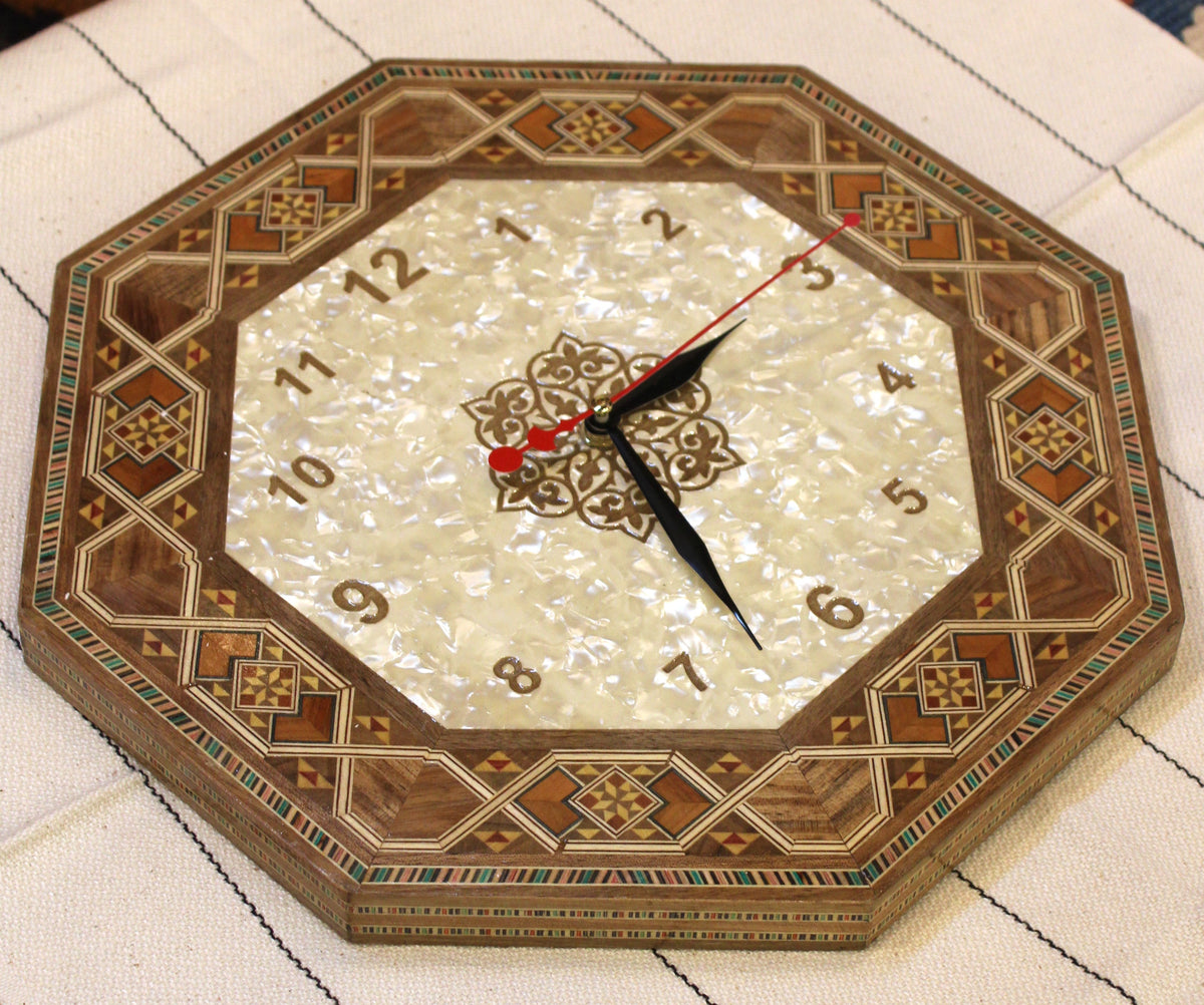 Mediterranean Syrian Mosaic Clock