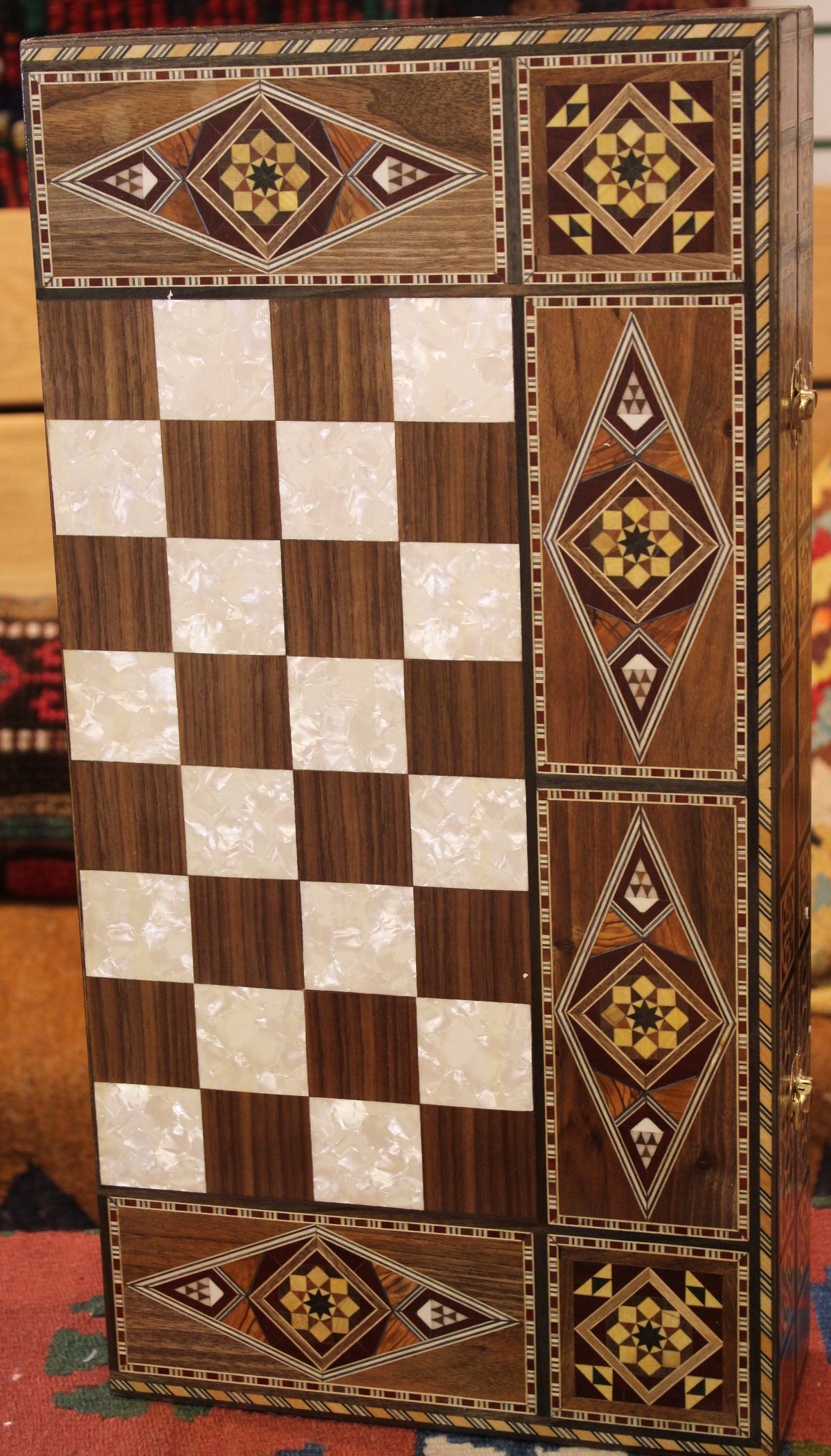 Syrian Deluxe Mosaic Backgammon & Chess Board