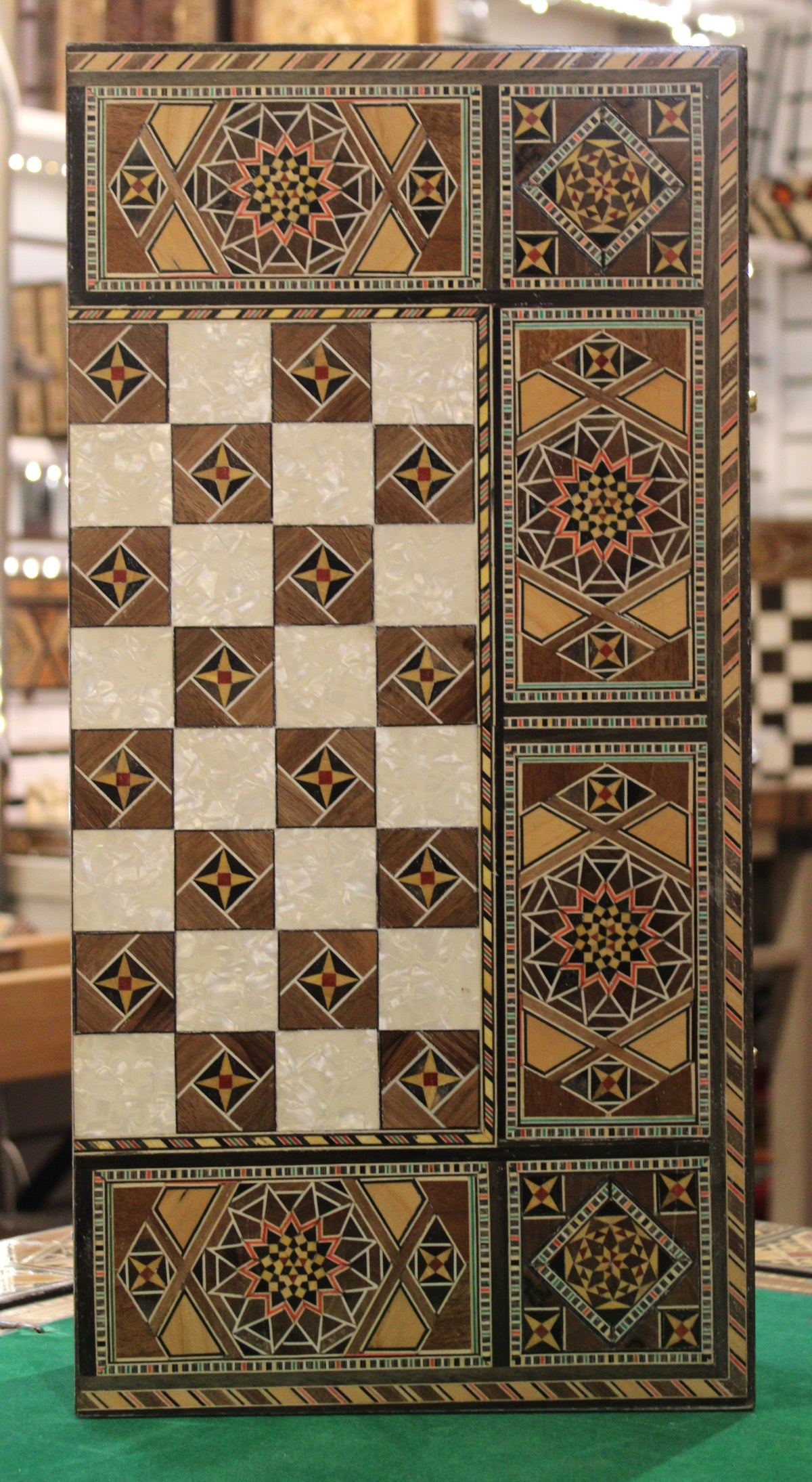 Awzan Syrian Mosaic Backgammon & Chess Board