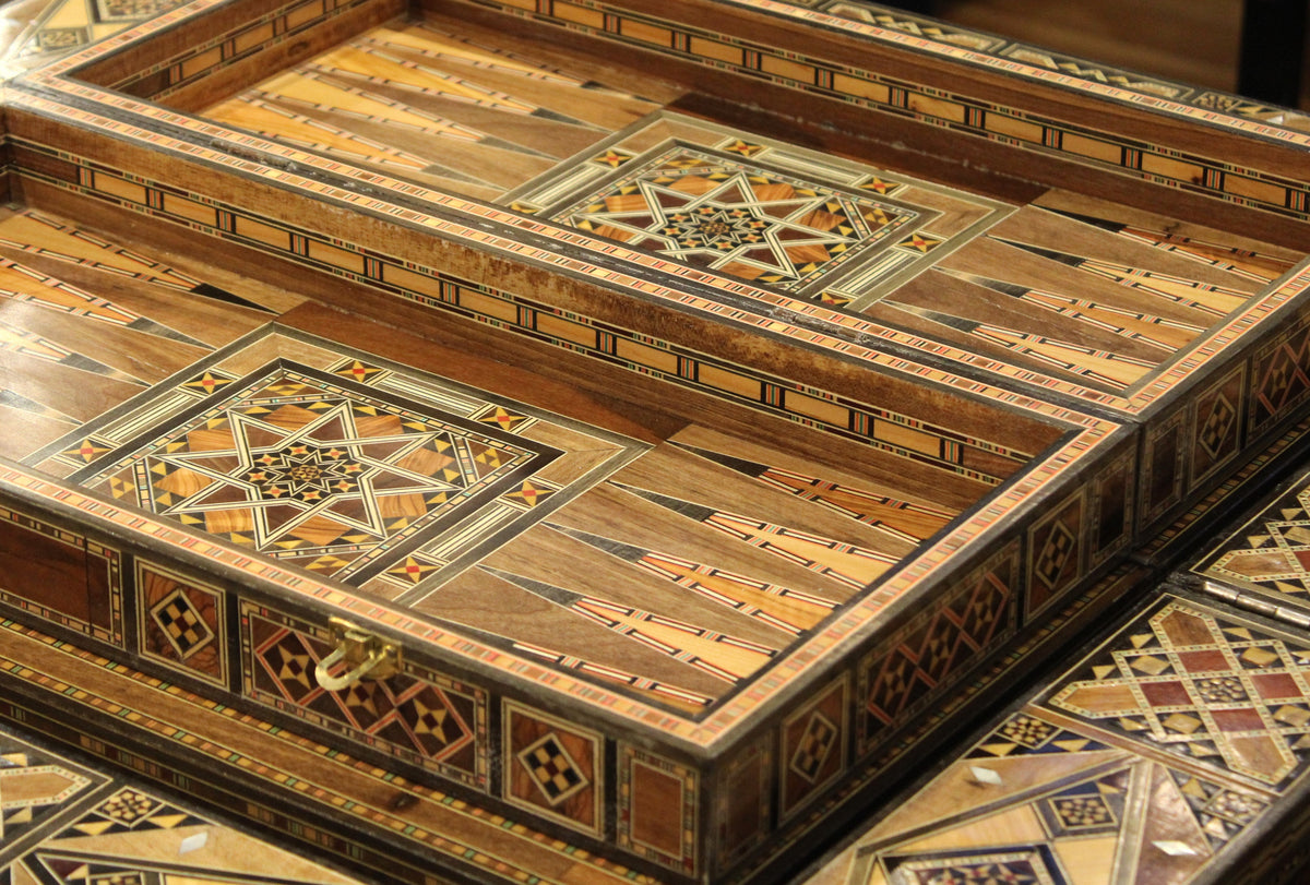 Awzan Syrian Mosaic Backgammon & Chess Board