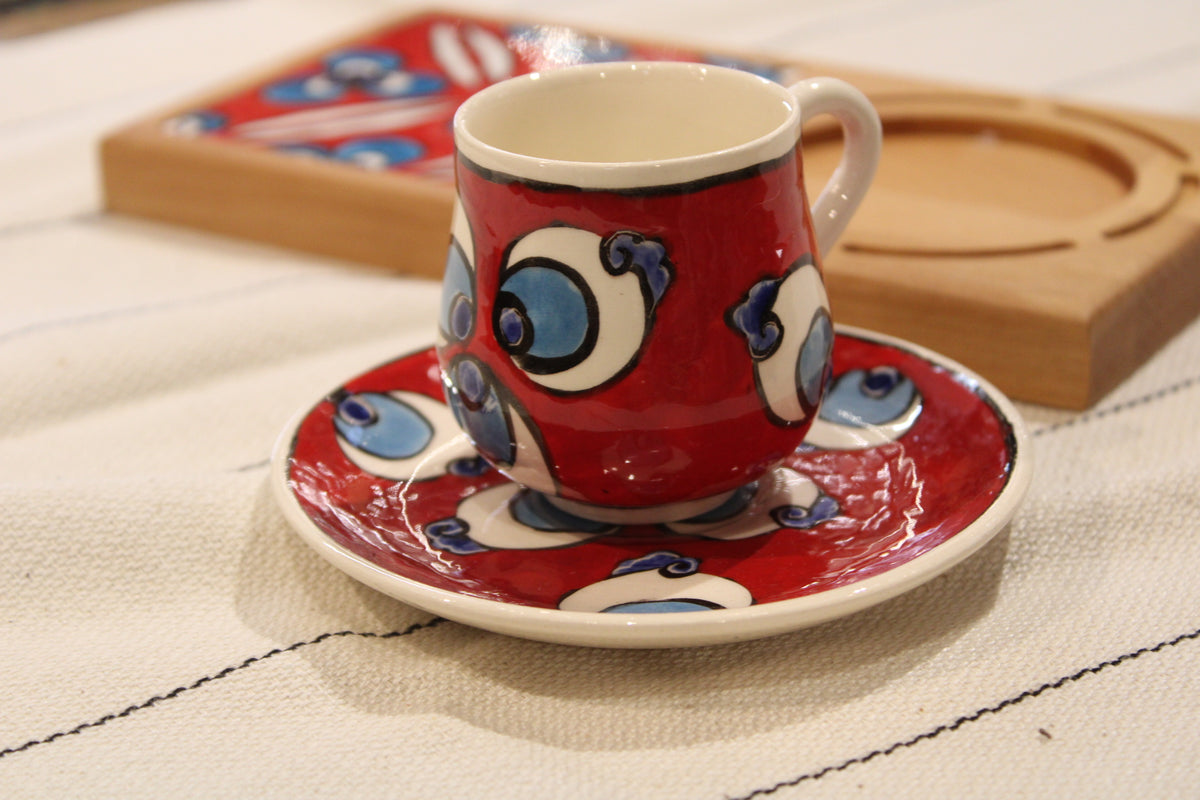 Handpainted Turkish Coffee Set