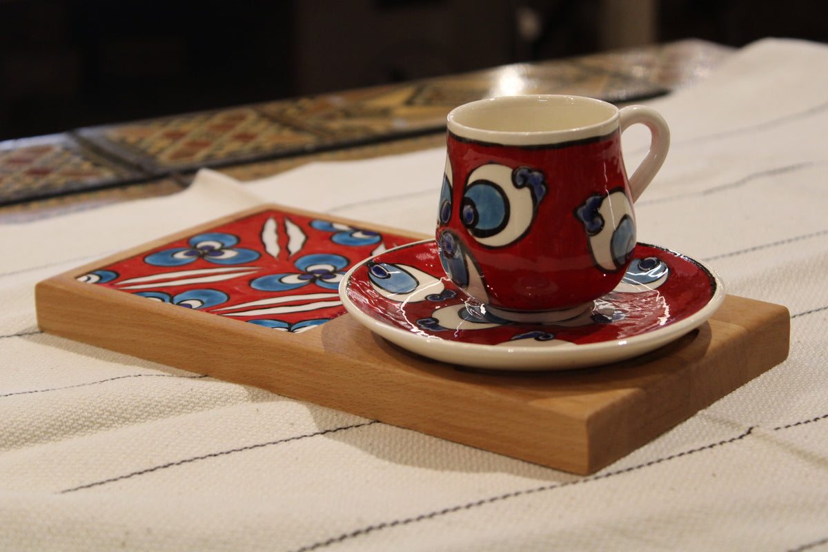 Handpainted Turkish Coffee Set