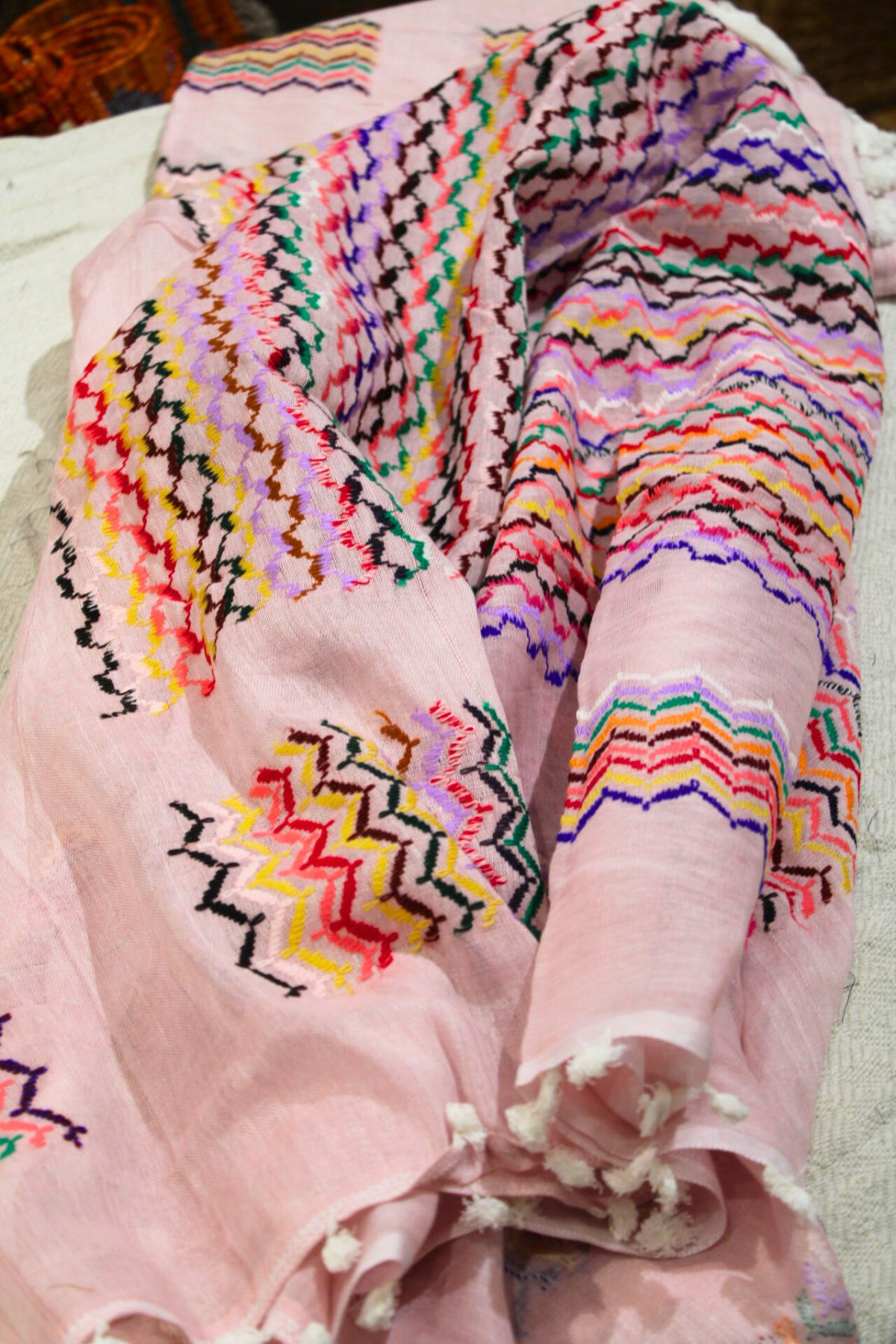 Keffiyeh Scarf-Light Pink