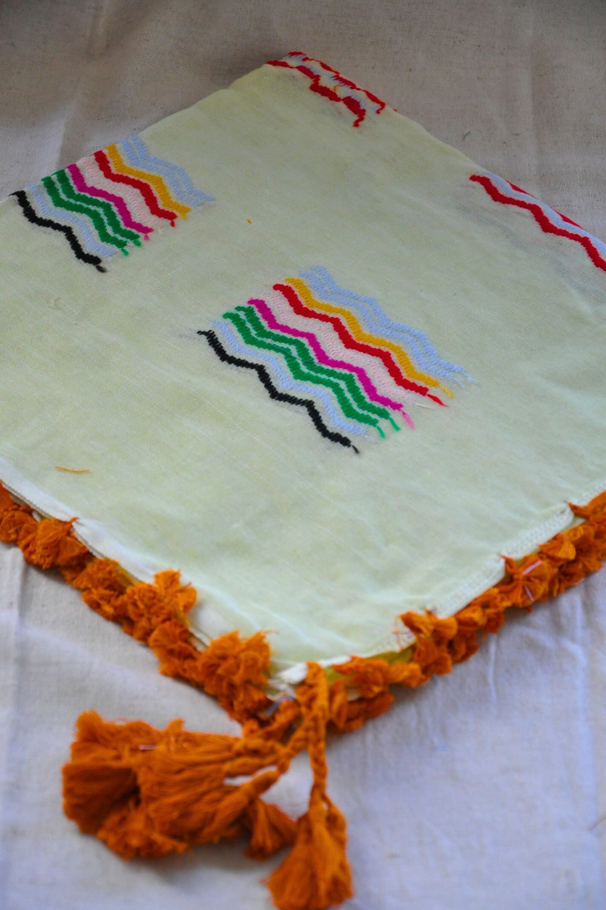 Lemon Kuffiyeh scarf paired with trendy accessories, illustrating its unique blend of traditional craftsmanship and modern elegance.
