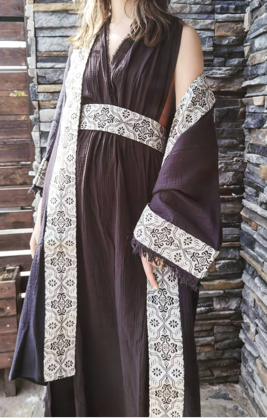 Sultana Black Kilim Kaftan