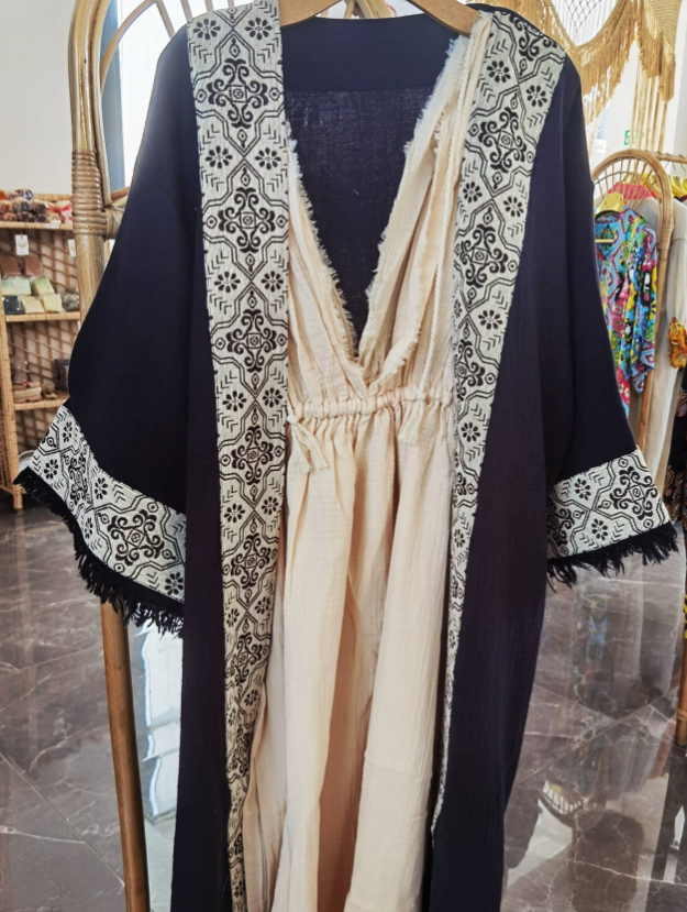 Sultana Black Kilim Kaftan