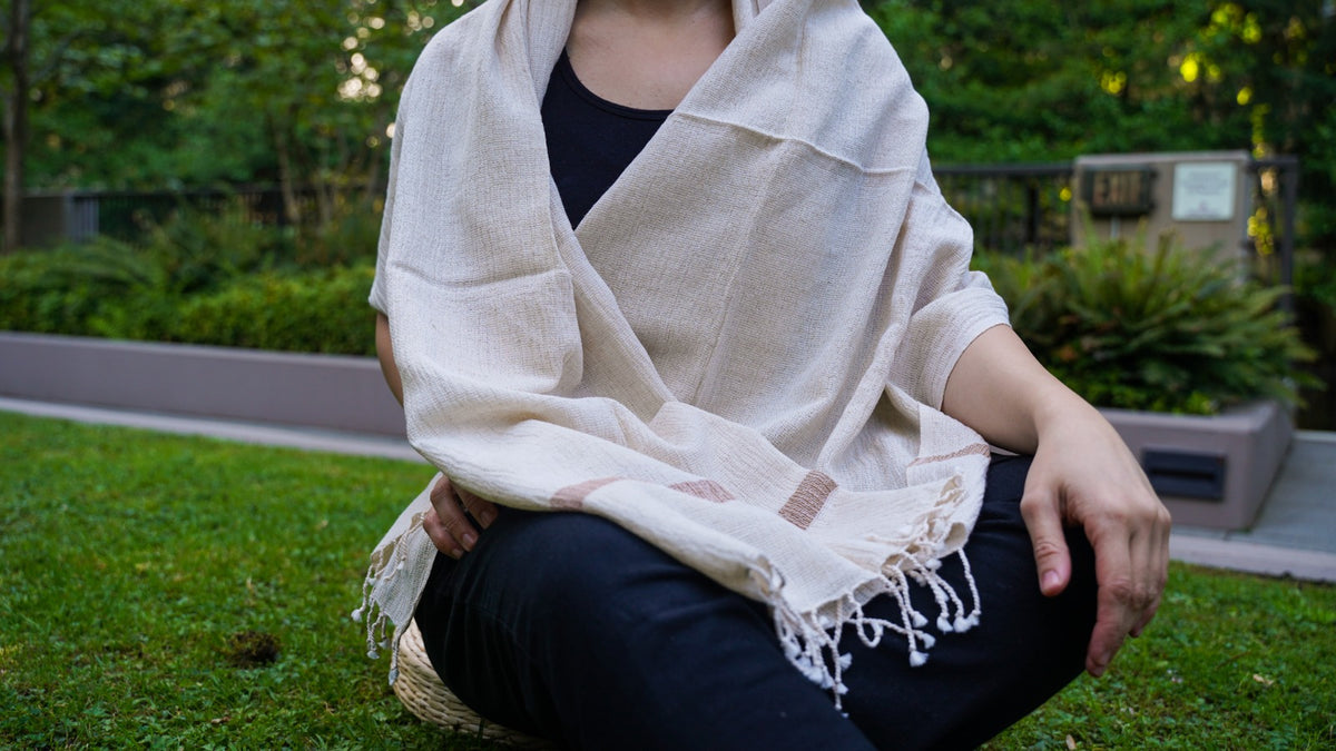 Peace Linen and Cotton Scarf