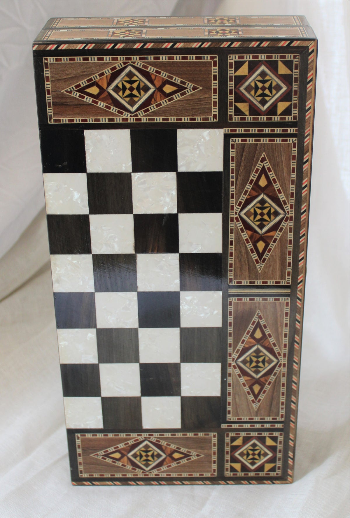 Harakat Syrian Mosaic Backgammon & Chess Board