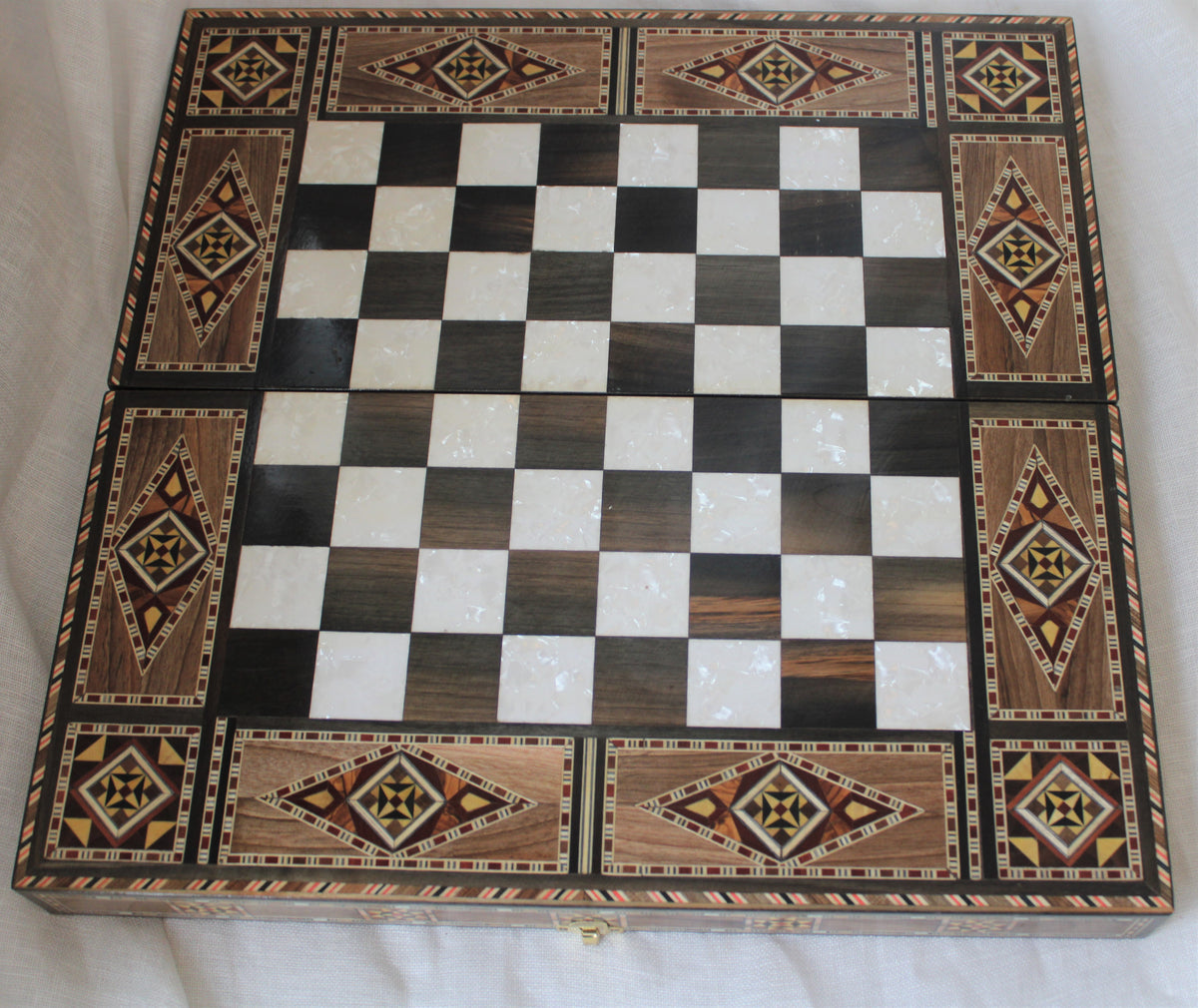 Harakat Syrian Mosaic Backgammon & Chess Board