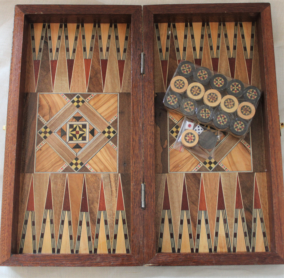 Sukun Syrian Mosaic Backgammon & Chess Board