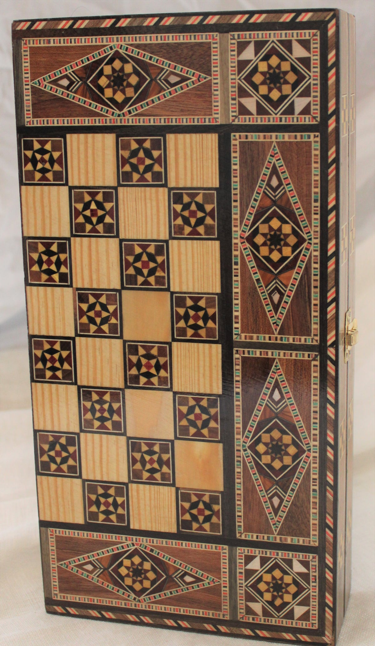 Sukun Syrian Mosaic Backgammon & Chess Board