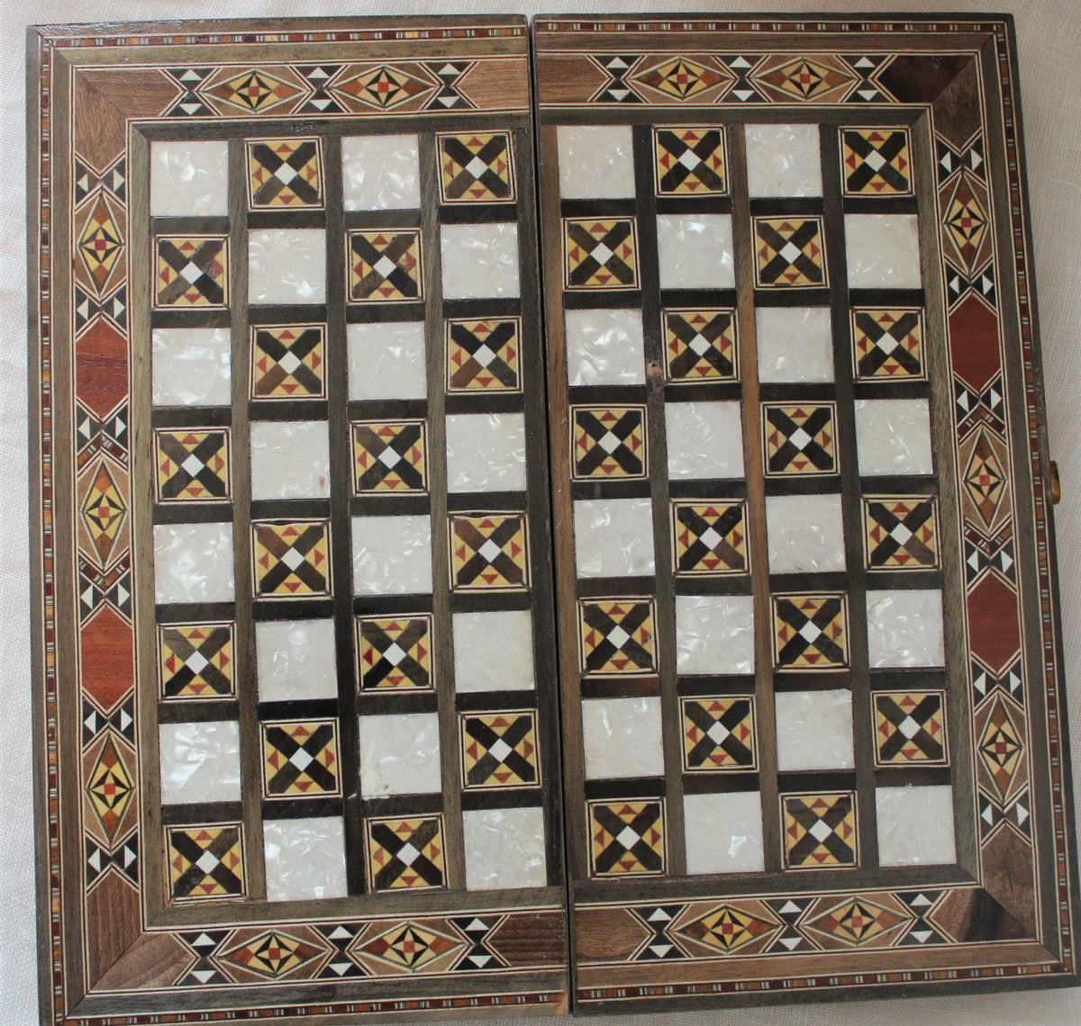 Sukun Syrian Mosaic Backgammon & Chess Board