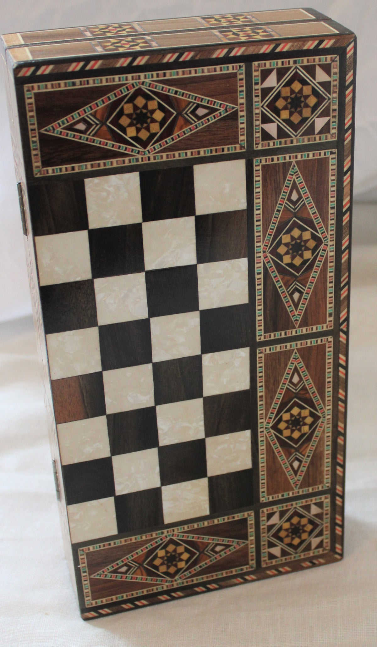 Sukun Syrian Mosaic Backgammon & Chess Board