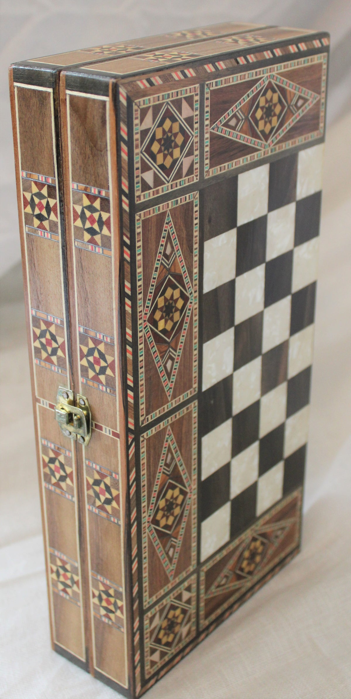 Sukun Syrian Mosaic Backgammon & Chess Board