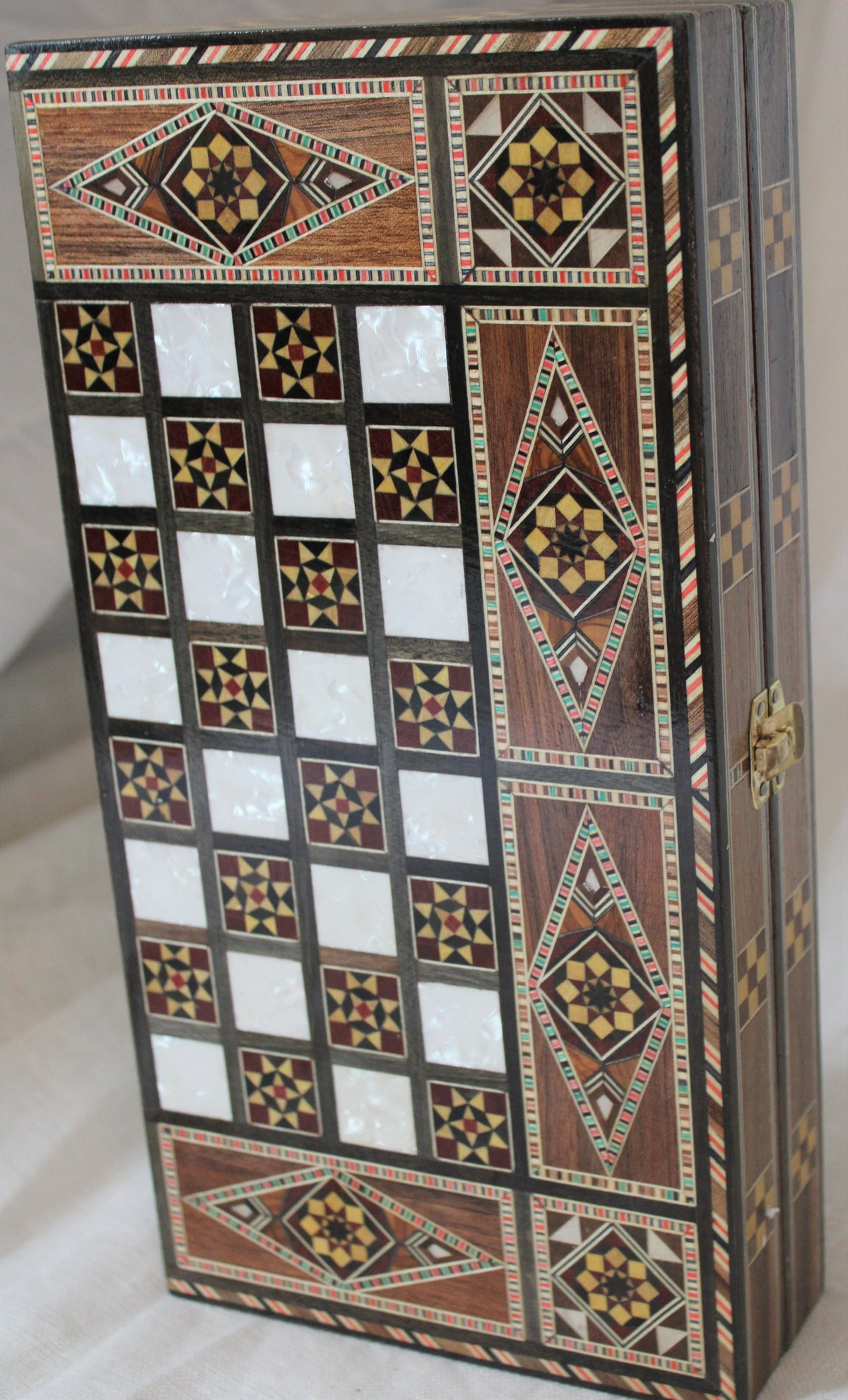 Sukun Syrian Mosaic Backgammon & Chess Board